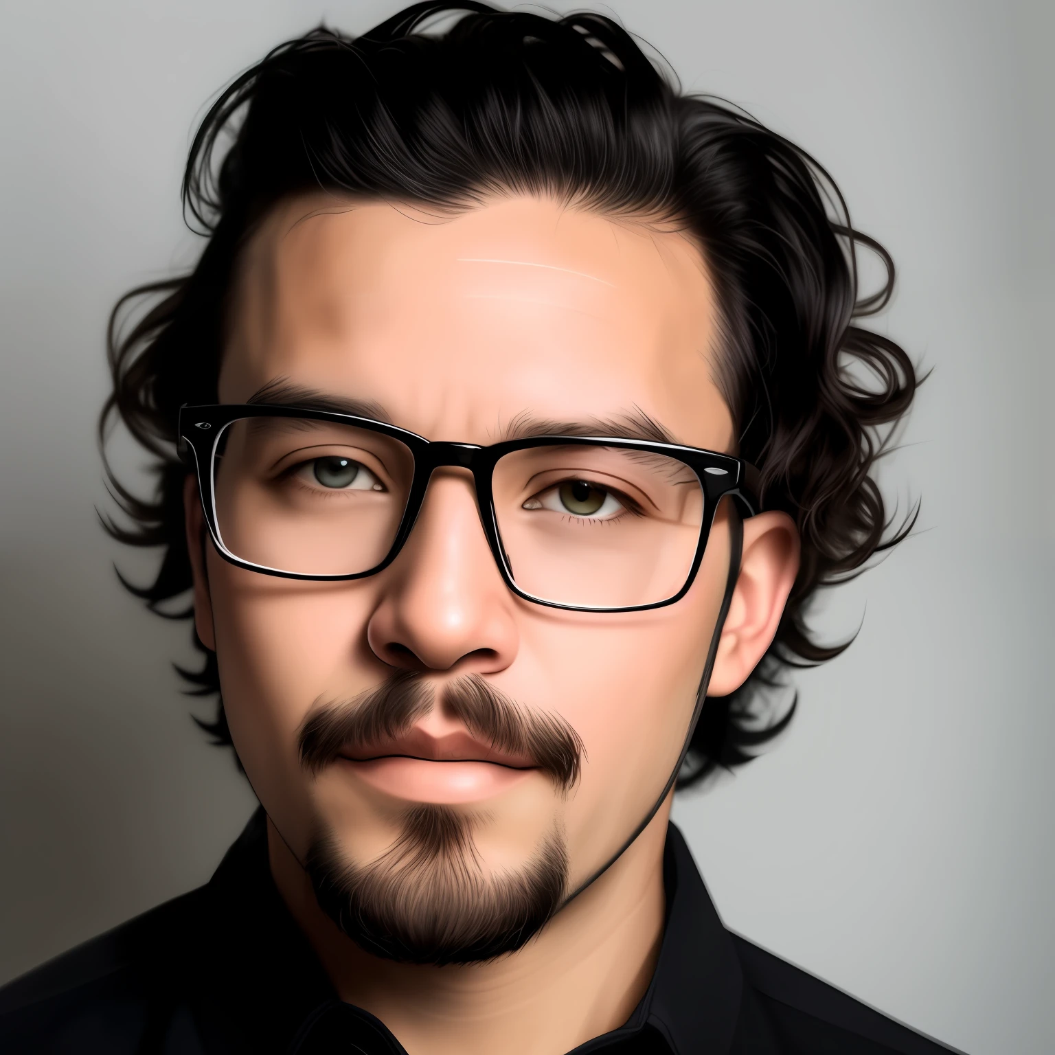 a close up of a person with glasses and a haircut, nerdy, nerdy appearance, with glasses, wears glasses, with black eyeglasses, hipster hair fringe, glares, inafune design, nerdy glasses, with glasses on, headshot profile picture, nerds, mowhawk, black glasses, wild spiky black saiyan hair, nerd emoji, nerd, glasses