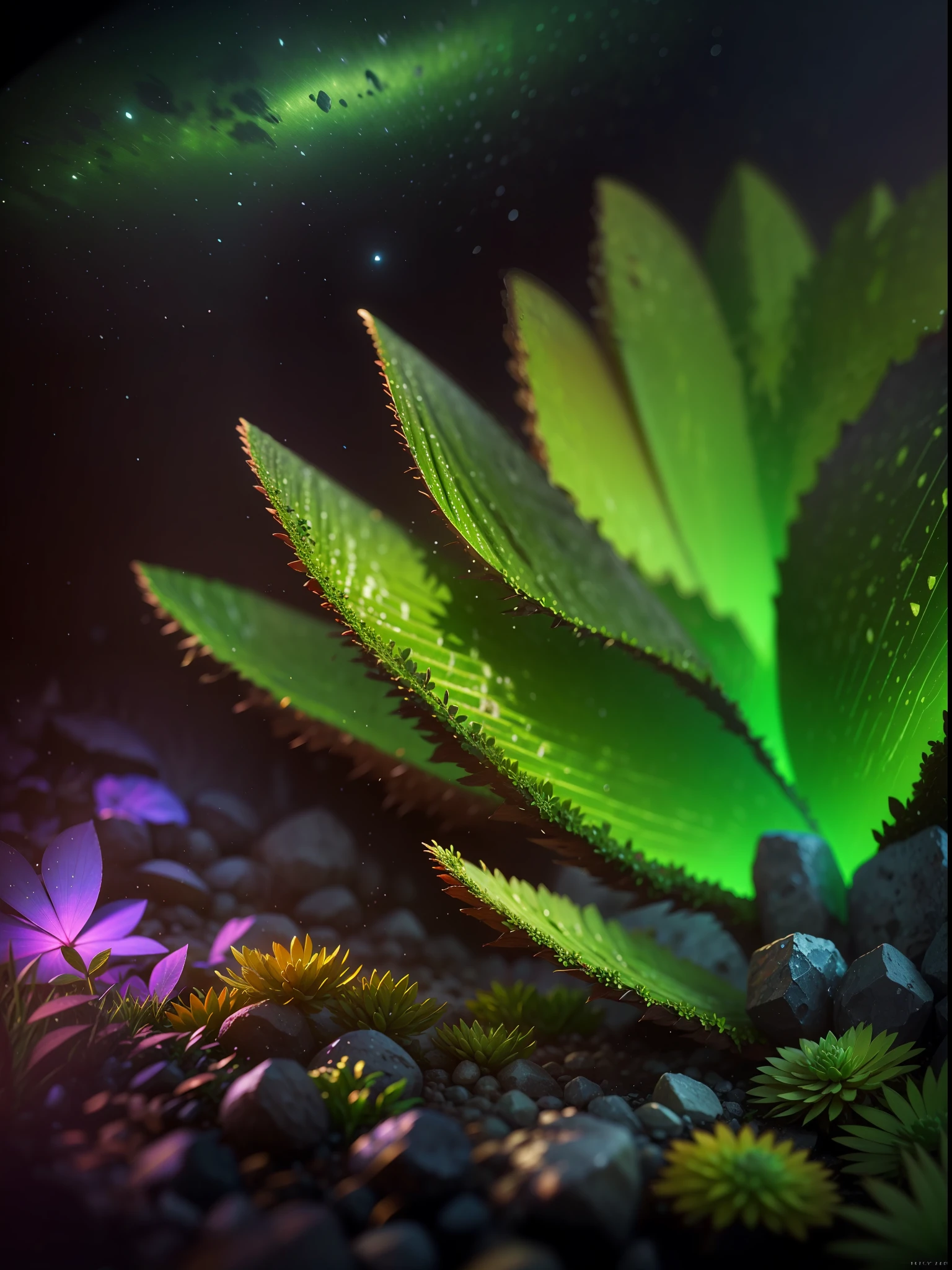 Rainbow colored stone wall ((masterpiece)), best quality, high quality, ((extremely detailed CG unit 8k wallpaper)), ((A close-up of a succulent)). A dry place like an empty desert, dear, foxy, Mono Lake, hackberry, 3D digital paintings, award-winning photography, Bokeh, depth of field, HDR, bloom, chromatic aberration, photorealistic, extremely detailed, trend in artstation, trend in CGsociety, intricate, high detail, dramatic, art in the middle of the journey