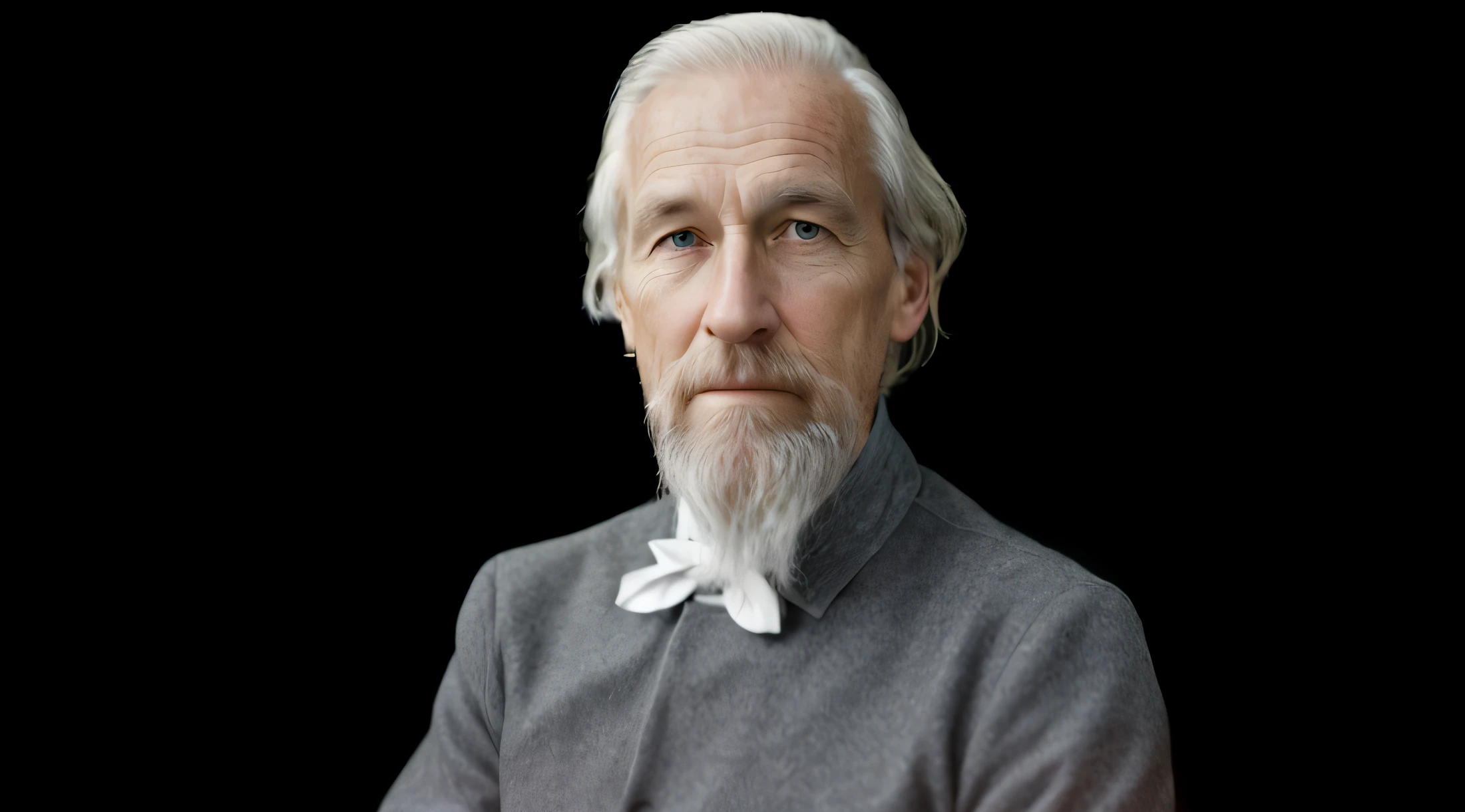ultra realistic portrait of Andrew Murray, man, serious, 70 years old, long beard, looking at the camera, high quality, 16k resolution, realistic skin and hair texture, photorealism, cinematic lighting, perfect