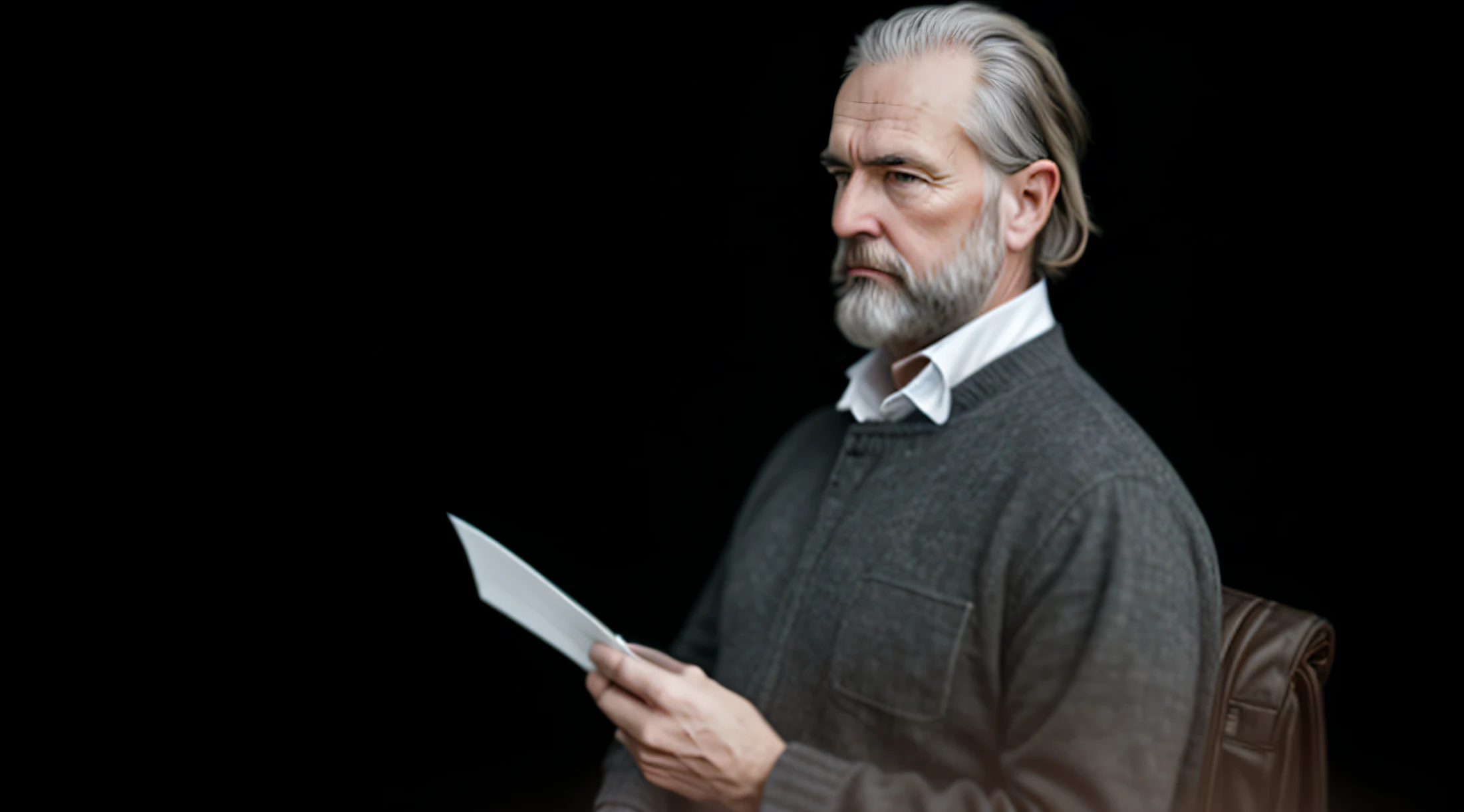 ultra realistic portrait of Andrew Murray, man, serious, big beard, 60 years old, high quality, 16k resolution, realistic skin and hair texture, cinematic lighting, perfect