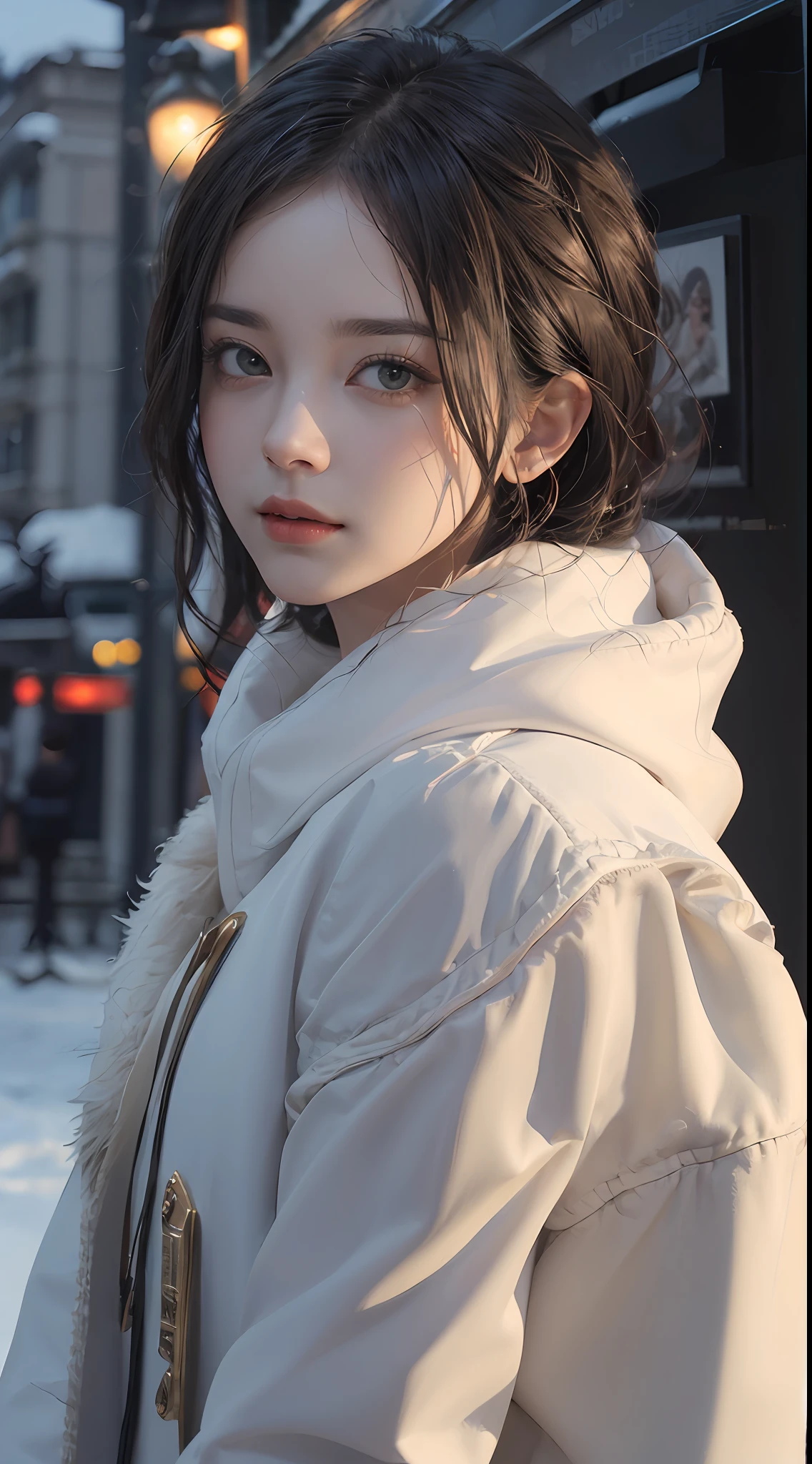 wlop, dalcefo, realistic, painting, detailed face, ((winter)), movie lights, pretty faces, face shots, (extreme detail CG Unity 8K wallpaper, masterpiece, highest quality), (exquisite lighting and shadow, highly dramatic picture, cinematic lens effect), (excellent rendering, enough to stand out in its class)