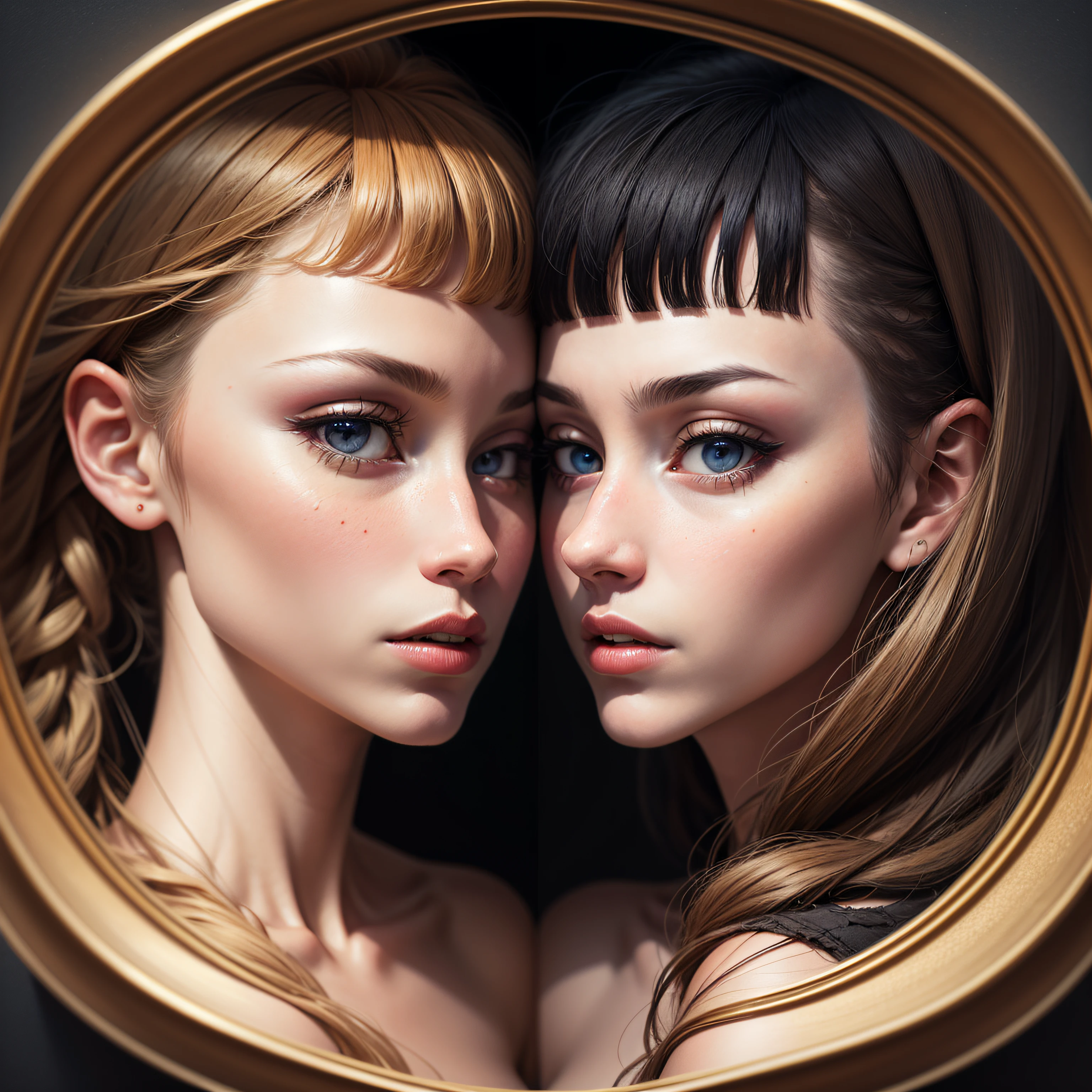 best quality, masterpiece, ultra high res, photorealistic, Mandlebrot fractal, mirror, dark --auto