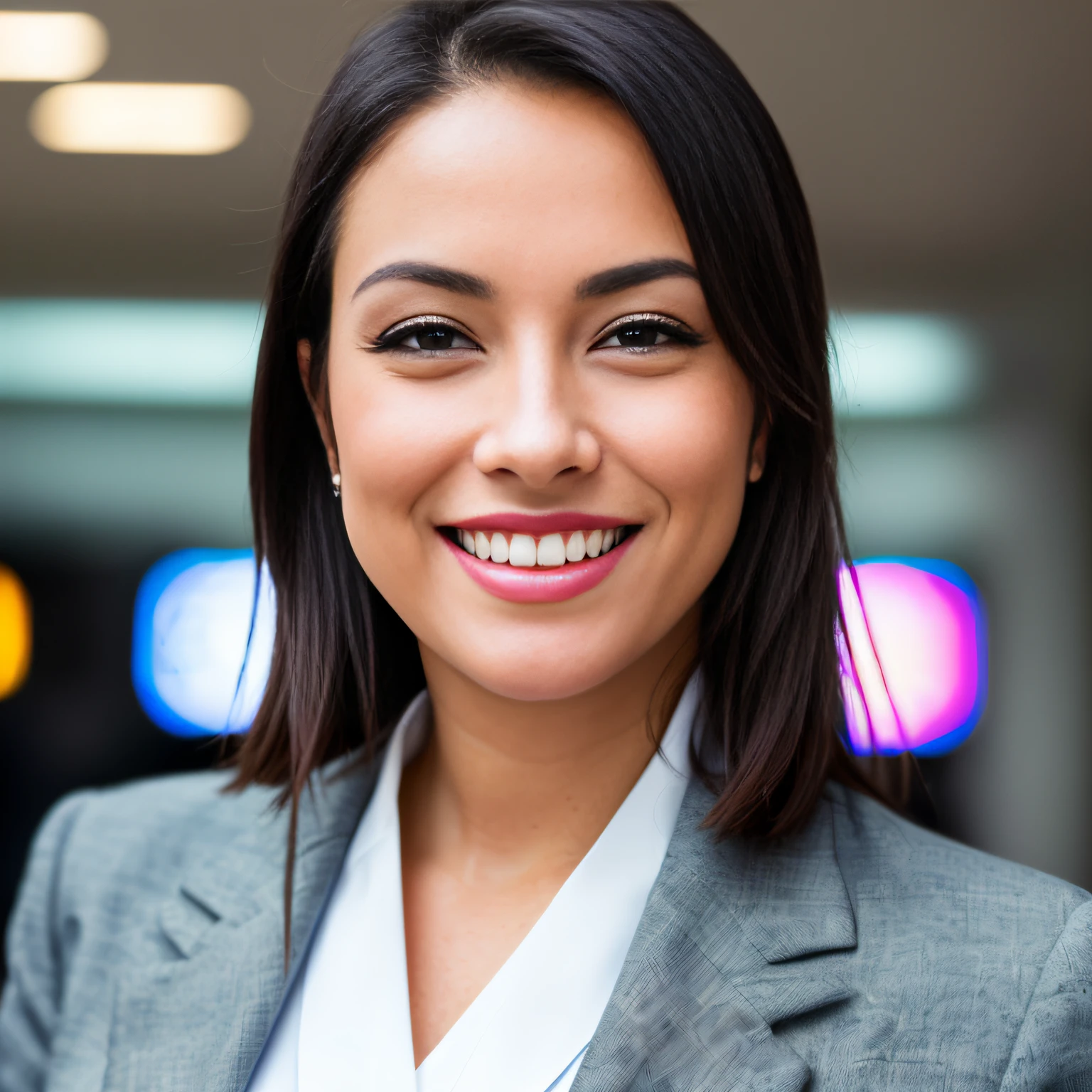 A smiling executive