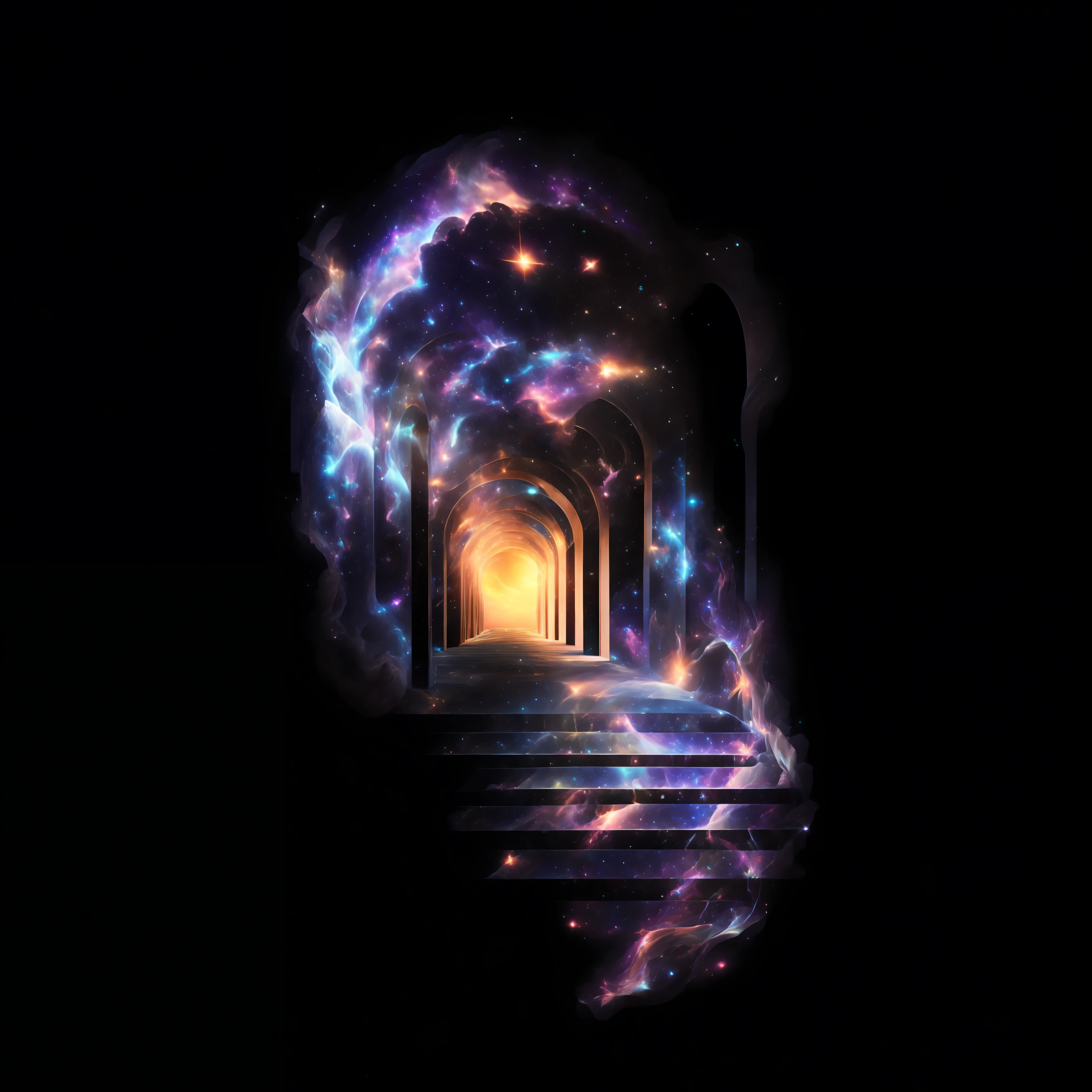 (masterpiece), 8k, ultra-detailed, floating, high resolution, surrounded by bright particles, surreal background, galaxy