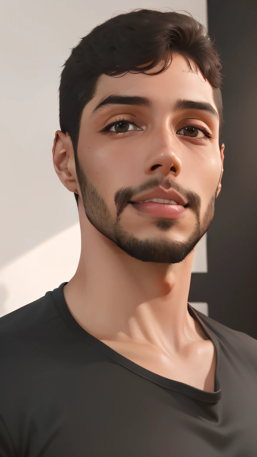 A portrait of Rubens Neto in drawing strokes, details of the face in cartoon, brown ethnicity, Brazilian, brown skin, in animated icon format, with bright and vibrant colors, very detailed image, image with clean strokes, great quality, better quality --auto