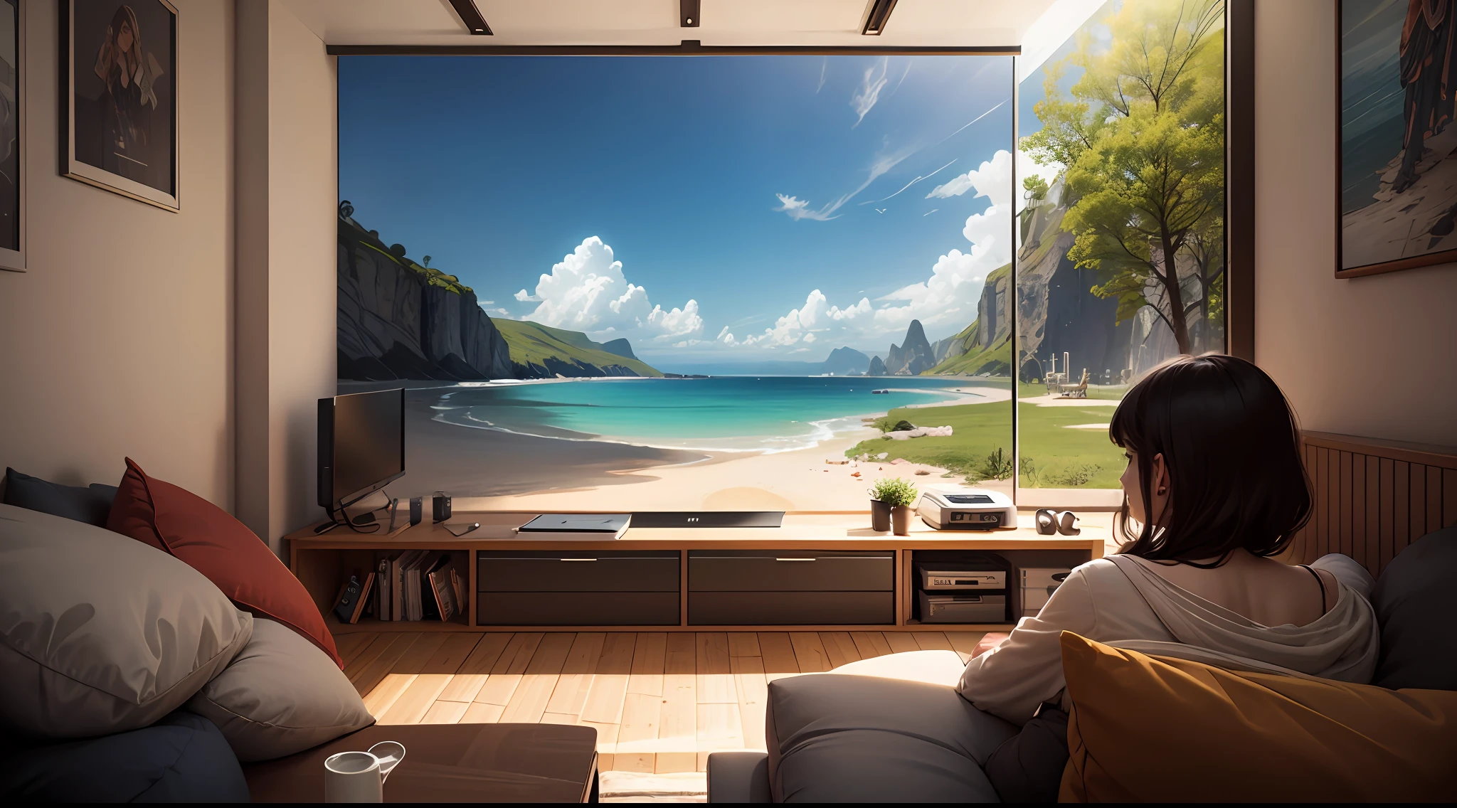 Relaxing view, HD presentation, real scene, 8K --auto