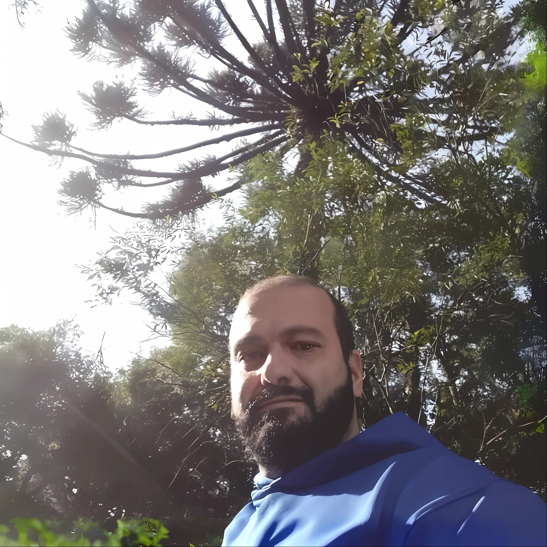 Cyber punk, forest with soldiers