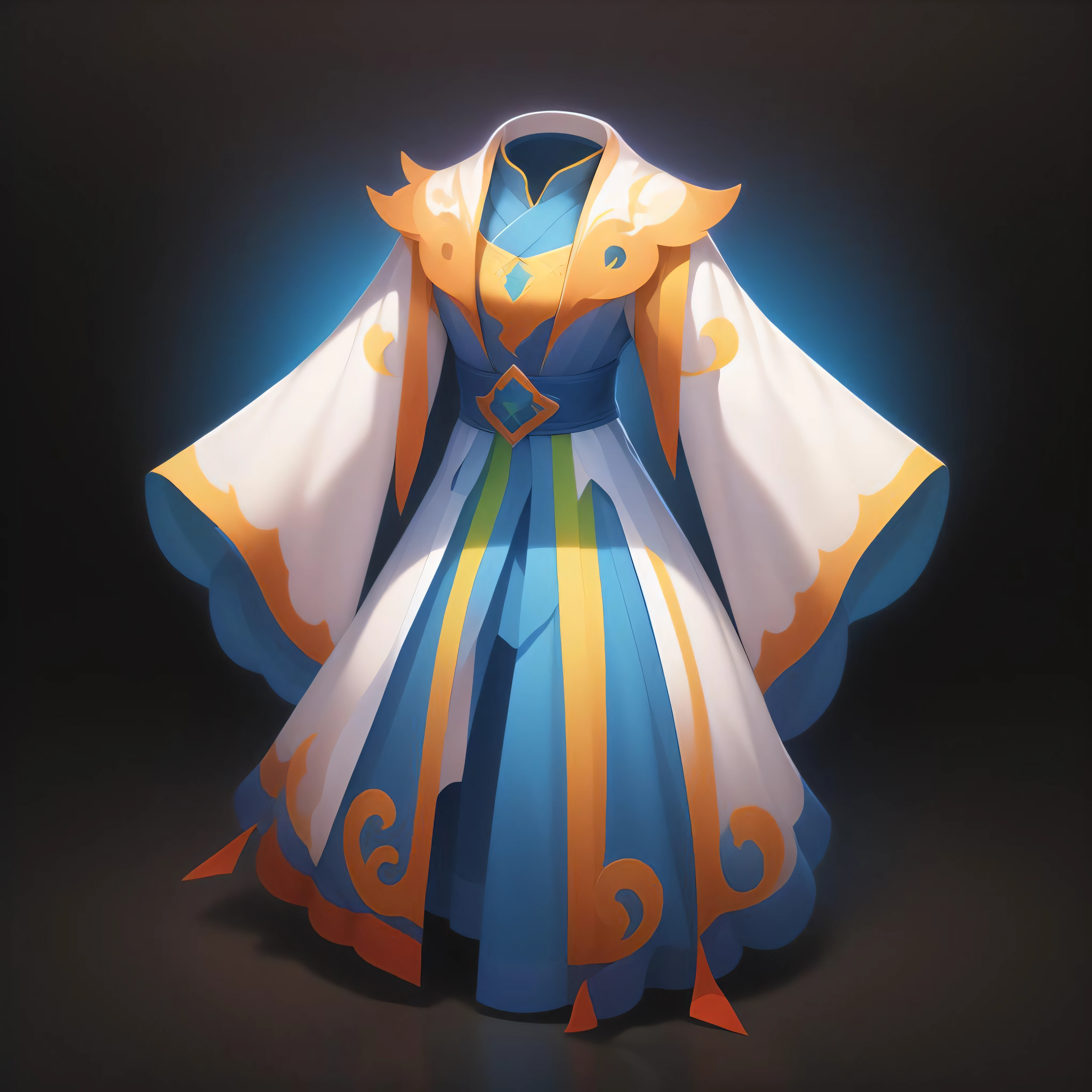 (Nobody: 1.5), Masterpiece, Ultimate, (Rainbow Colors), Cape, Viet Dress, Blue Dress, Game Icon,