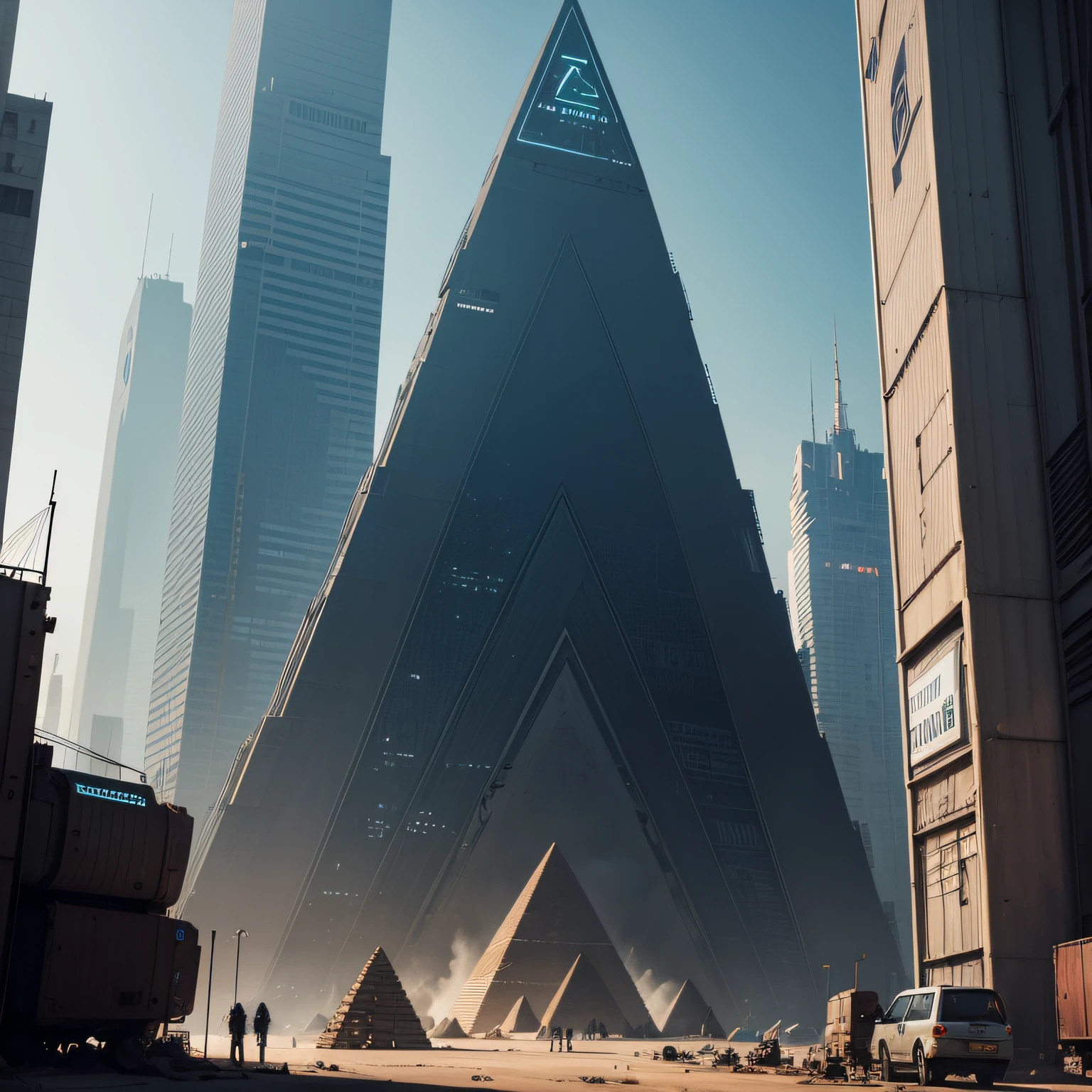 PYRAMIDS THAT ARE CYBERPUNK DESIGN SHIPS --auto