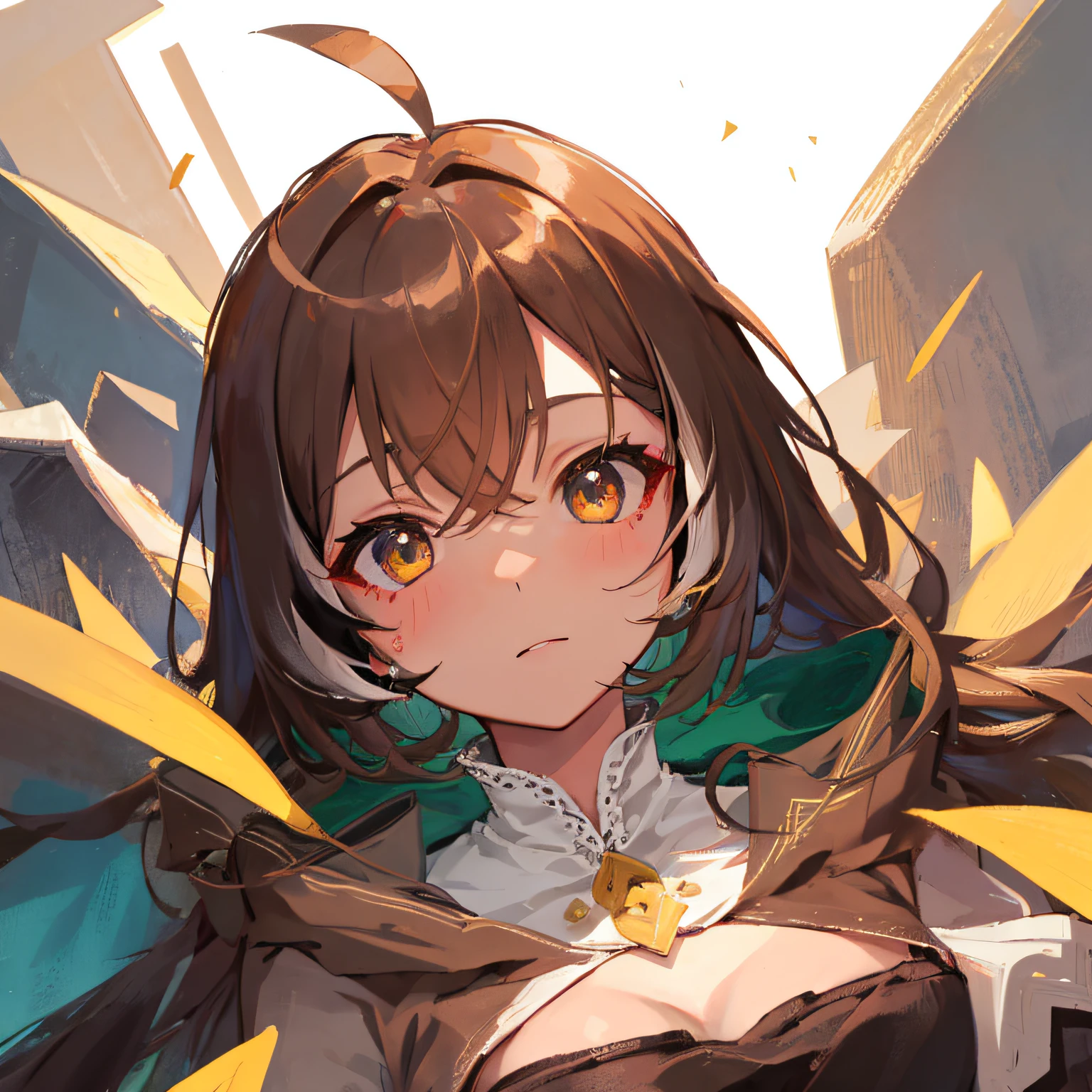 (人物: Nanashi Mumei), {brown hair}, (masterpiece:1.2), 1girl, solo,