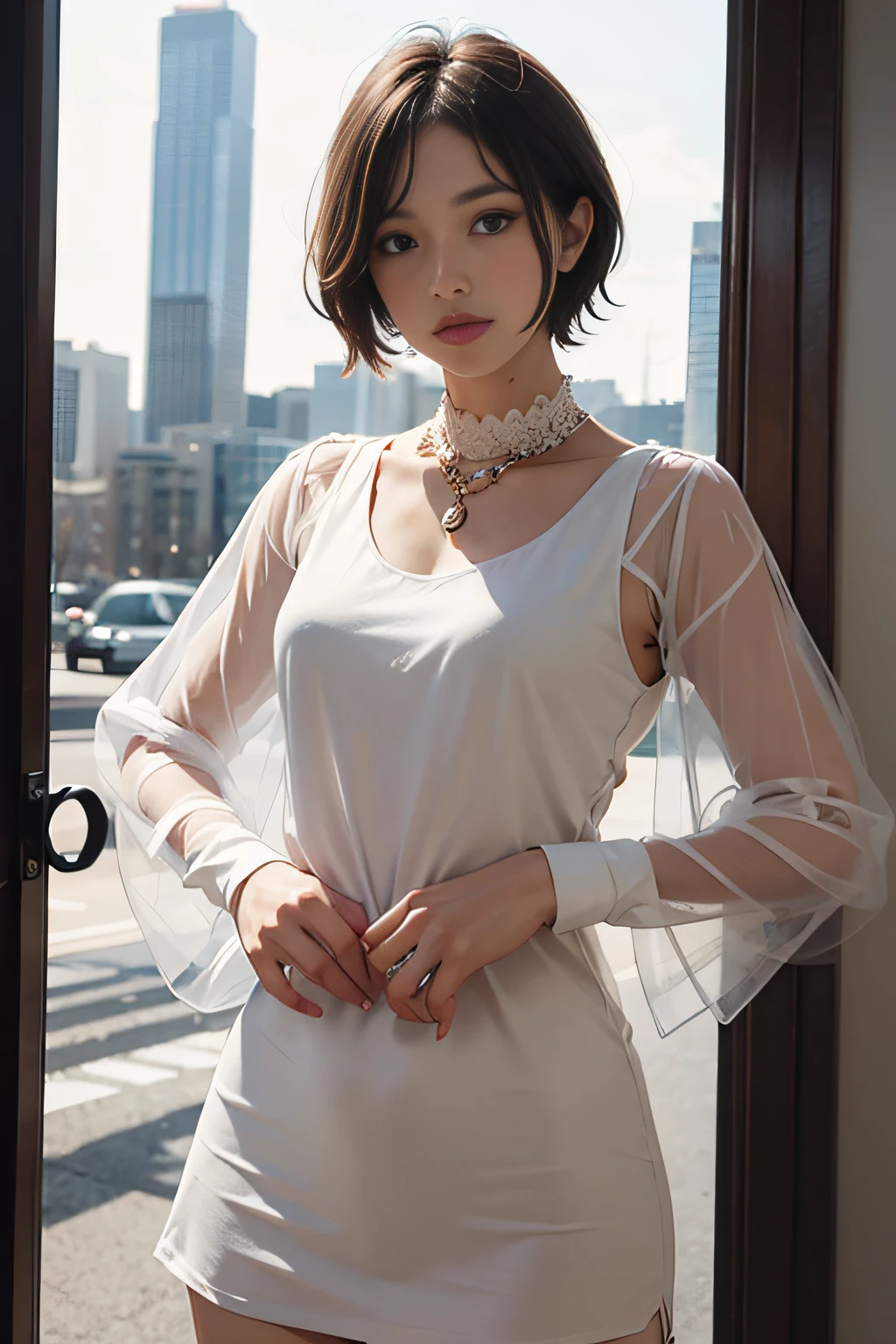 handsome female short hair ,transparent