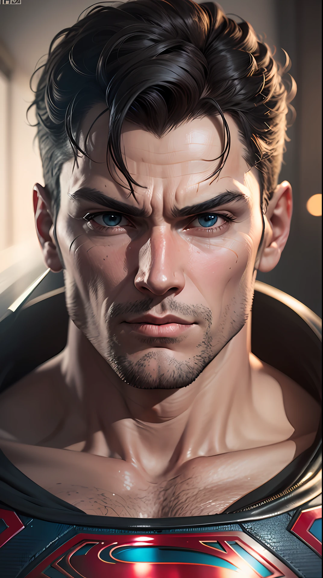 retrato close up, Superman, ultra realista, hiper detalhado, rev animated, dark and light, 3D rendering style, unreal engine 5, 8k. --auto --s2