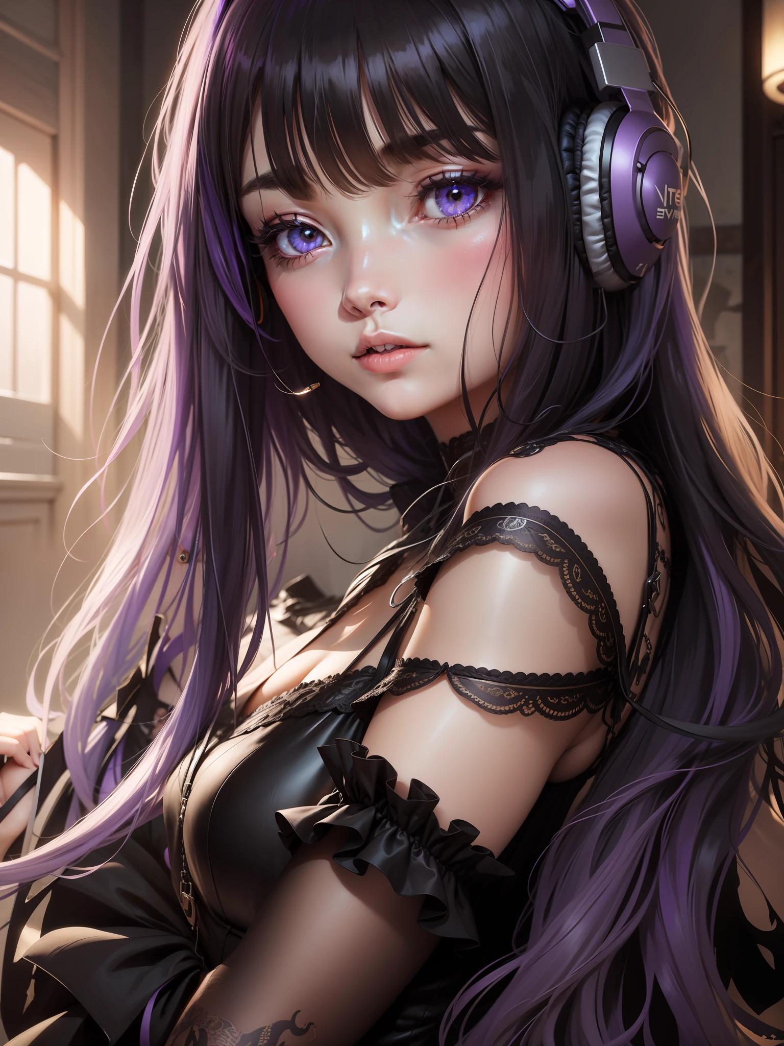 violet headphones