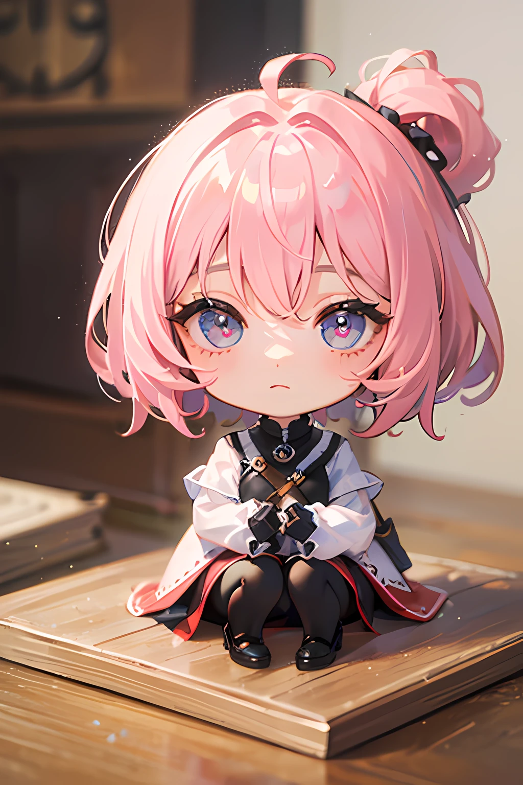 ((masterpiece, top quality, super definition, high definition)), advanced lighting, chibi characters, pink hair color