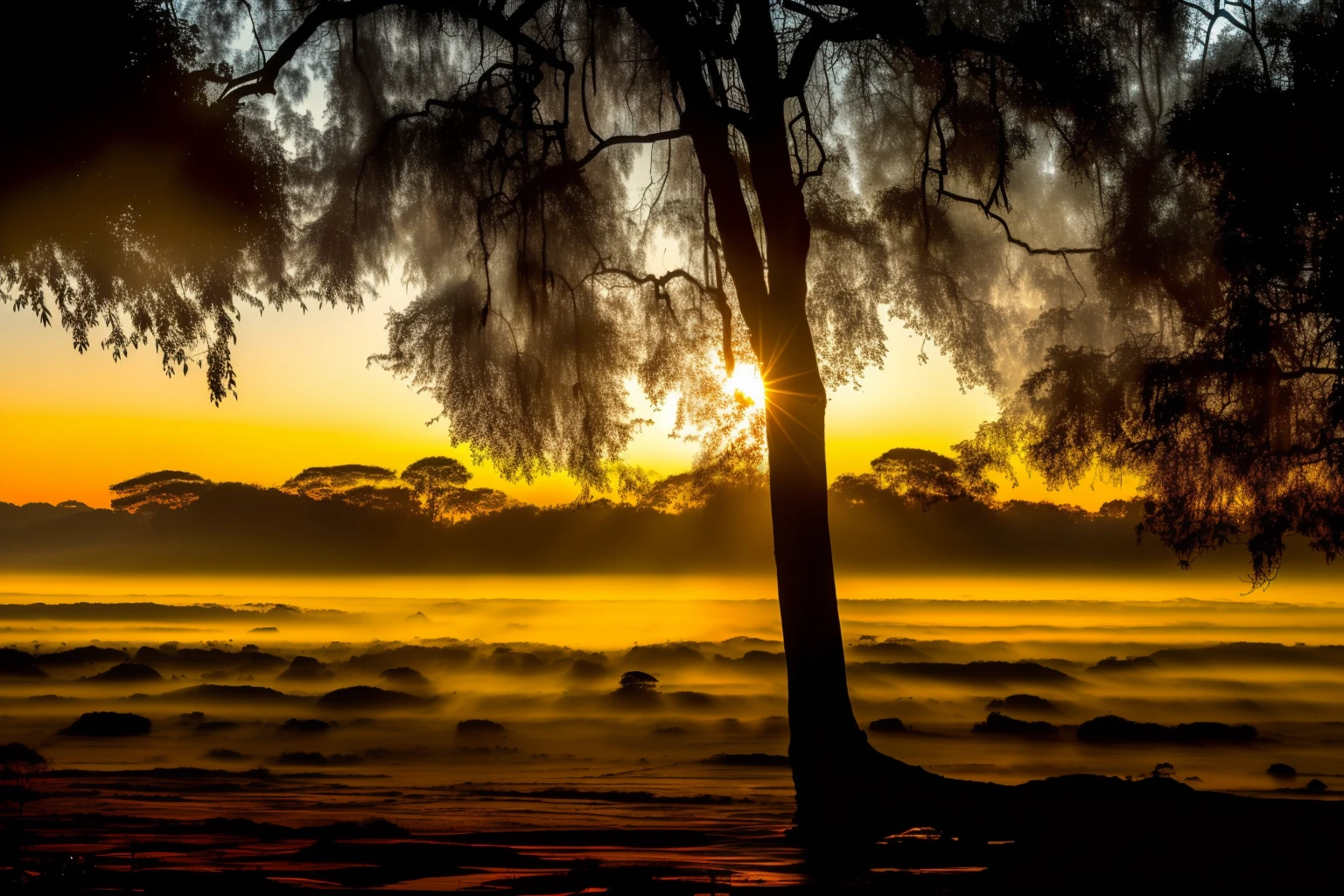 Amazon at sunset