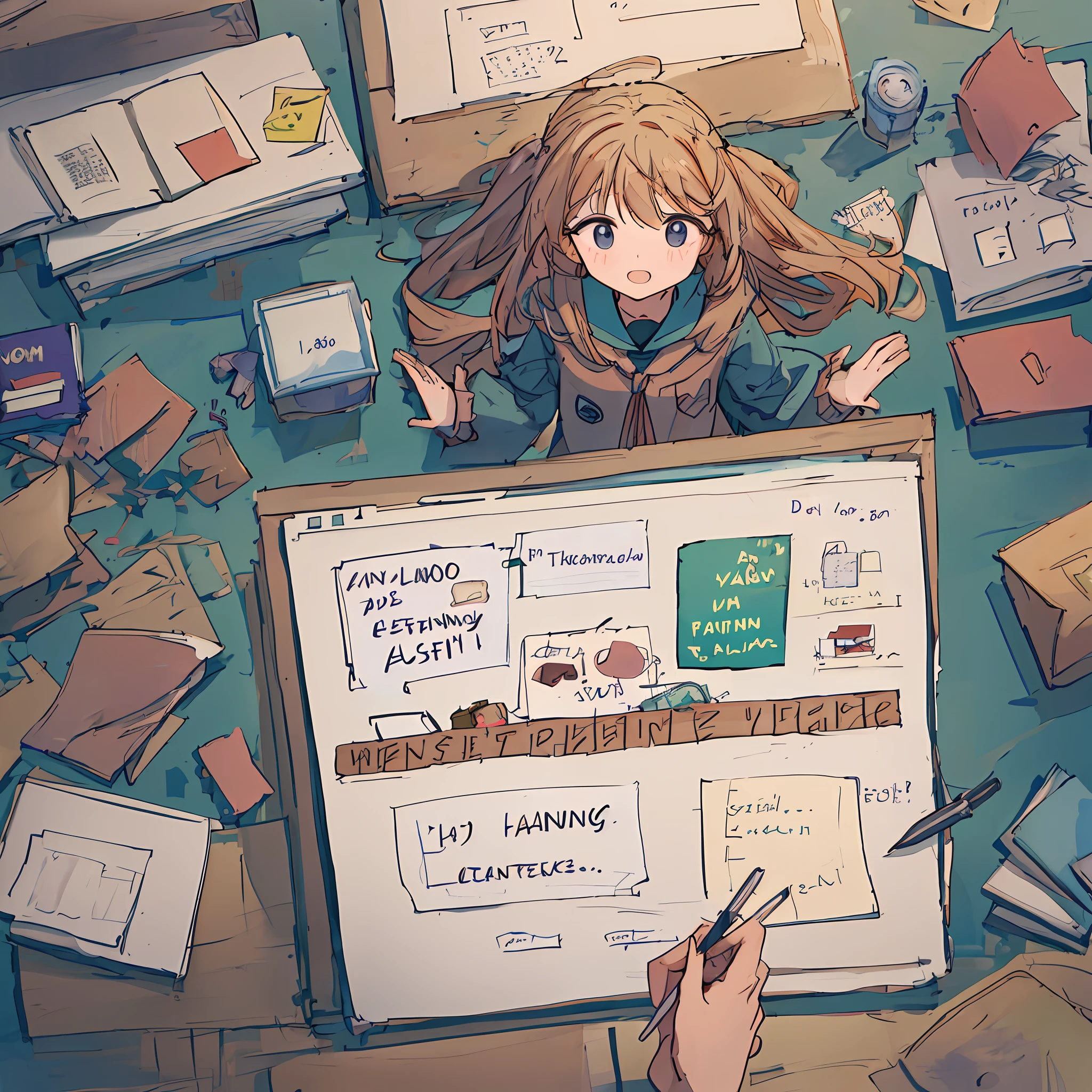 Draw a picture of the counterattack learning slogan