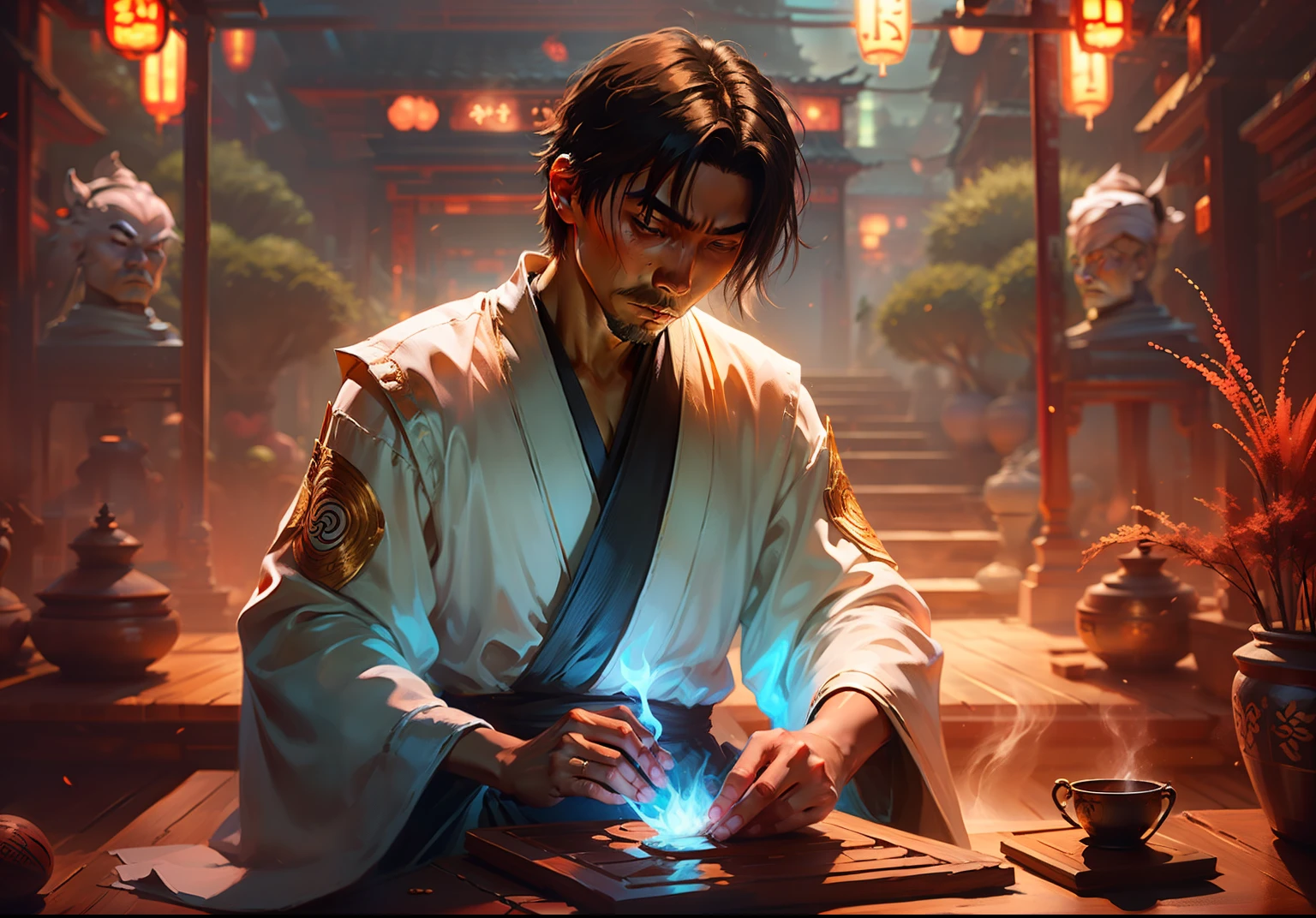a young disciple named Kiyoshi and the Zen master talking about these perfect ones