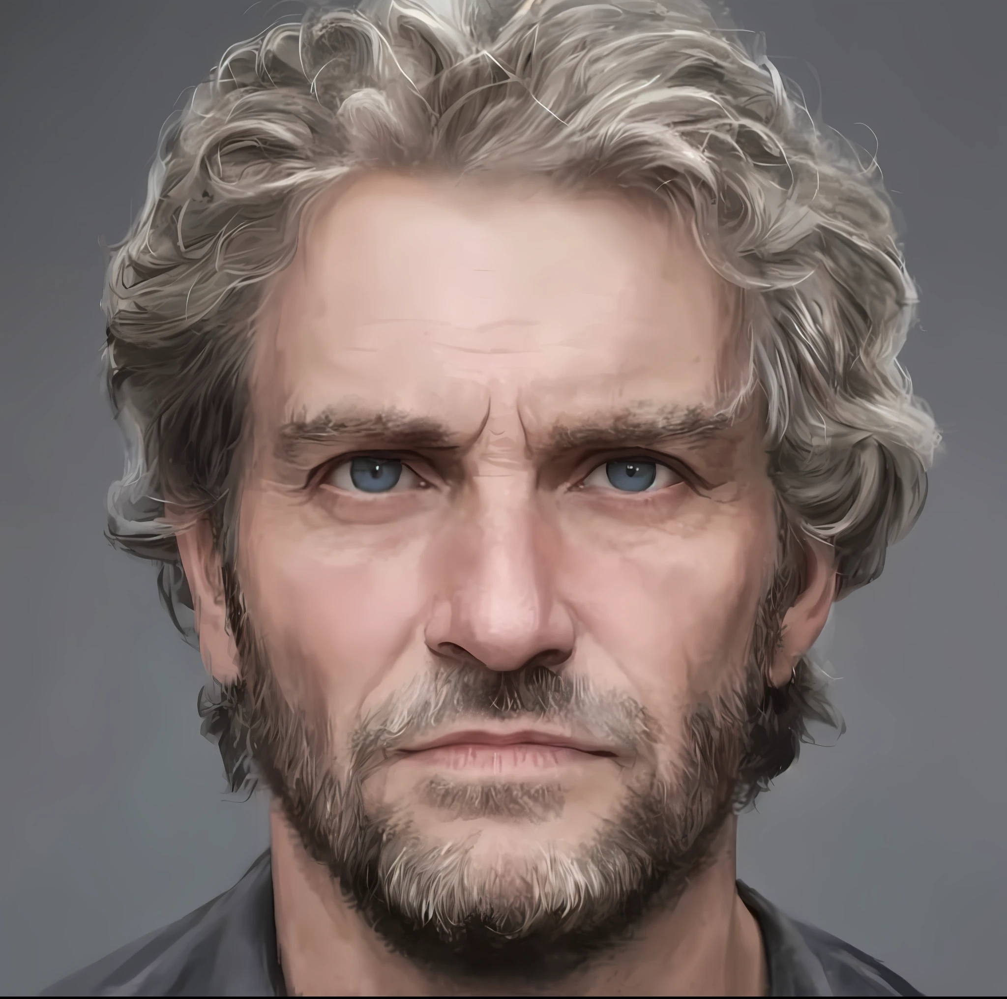 A portrait of a old man, bearded, wrinkled, weathered, with piercing eyes, detailed face, high details, photography, dark studio, rim light, Nikon D850, 50mm, f/1.4