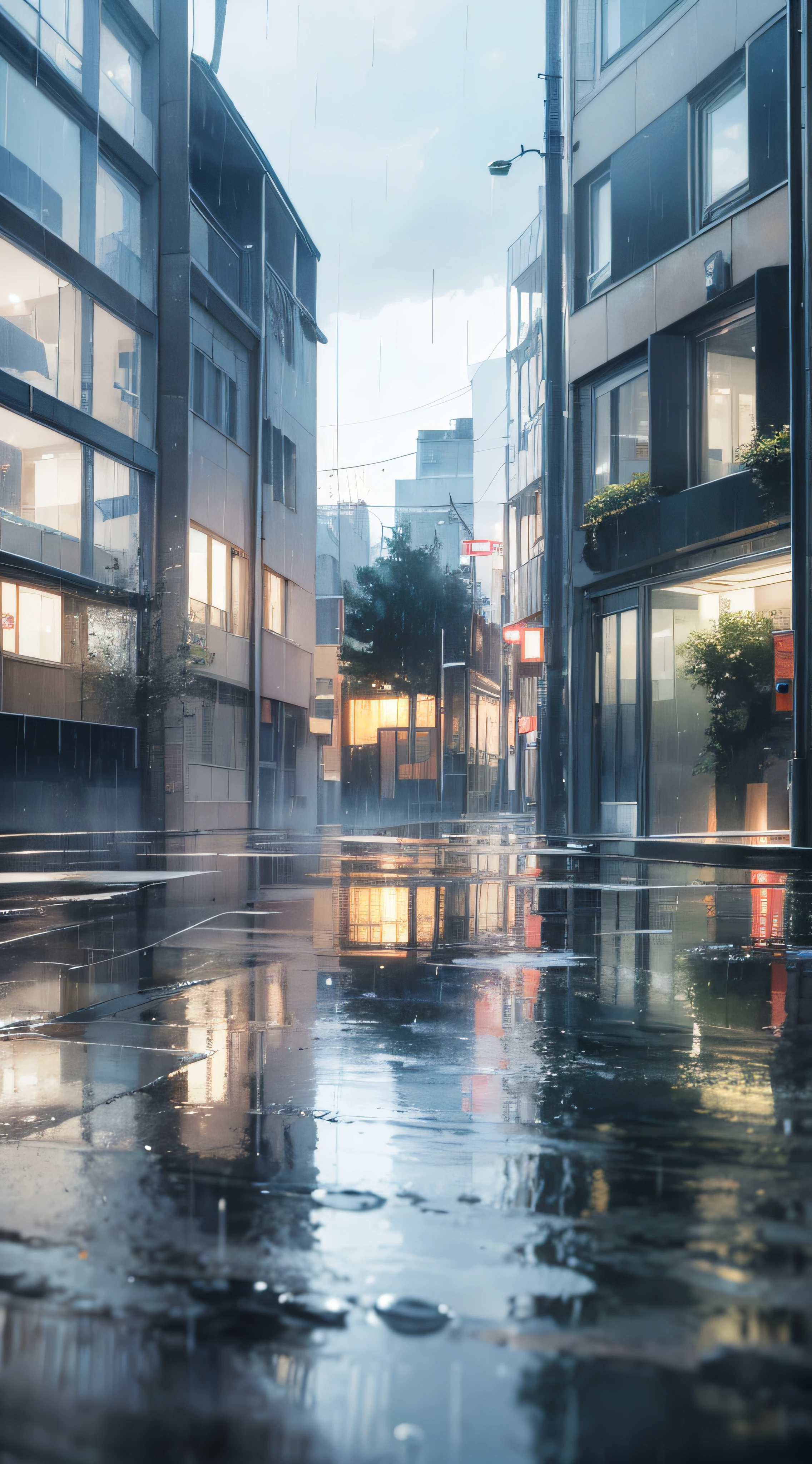 Look up through glass, in rain, wet reflection, looking up perspective, looking up, looking up, rain reflecting on the ground, wet metal reflection, reflection on wet streets, raindrops, windows (rain), wet rselection, water drops, wet puddle reflection, raindrops, glass rain, rain. Ultra detailed, rain window, rain background, wet surface