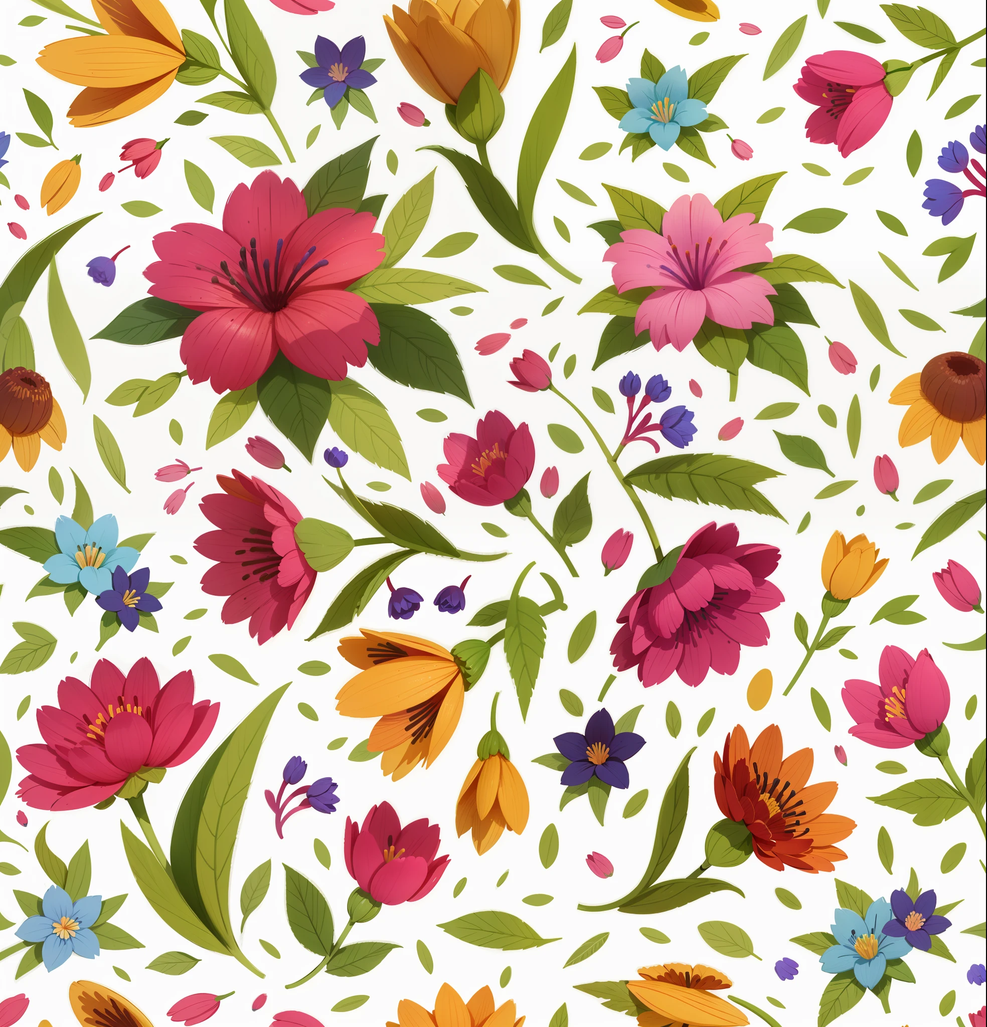 mini lilly flower pattern,pink theme