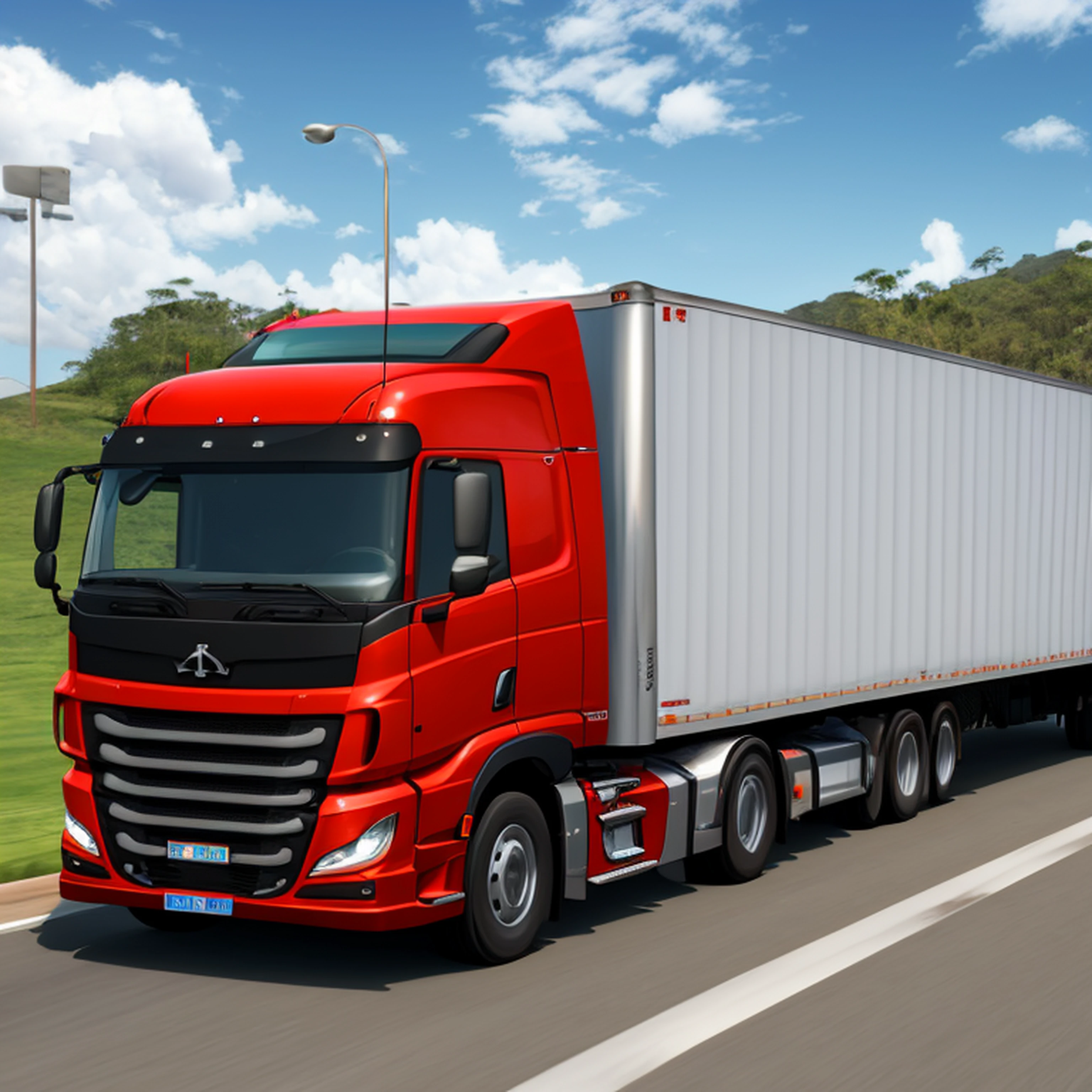 truck, Brazil, truckers, ultra realistic, 3d, old --auto