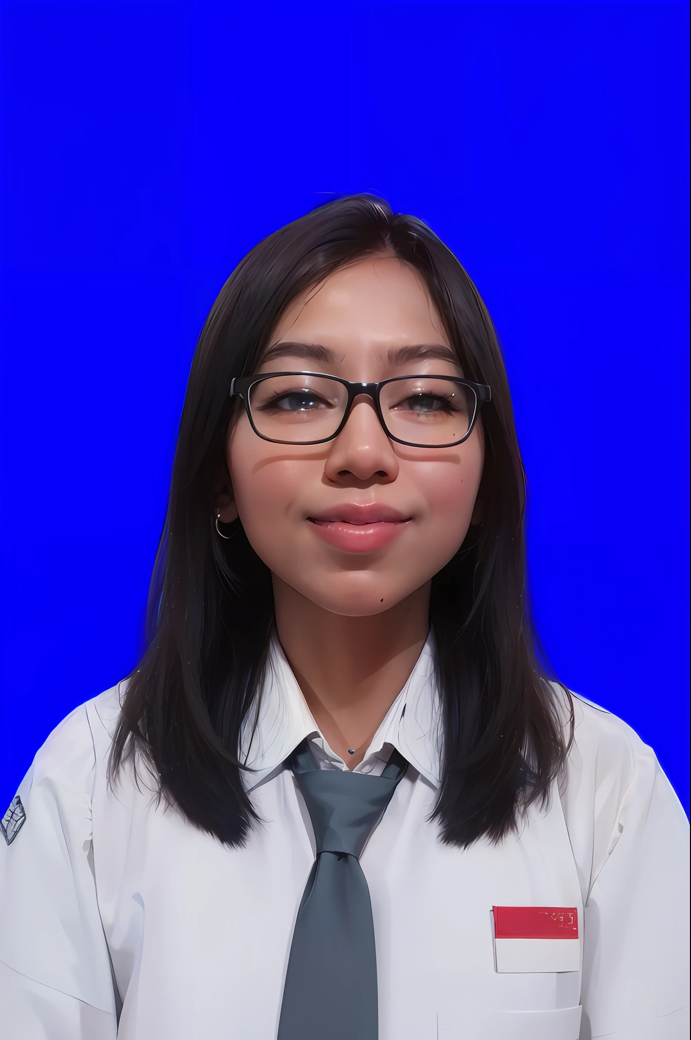 arafed woman in a white shirt and tie with glasses, student, full protrait, protrait, nivanh chanthara, headshot, headshot profile picture, professional picture, portrait n - 9, headshot photo, cindy avelino, potrait, frontal picture, avatar image, profile portrait, faridah malik, h. kyoht luterman