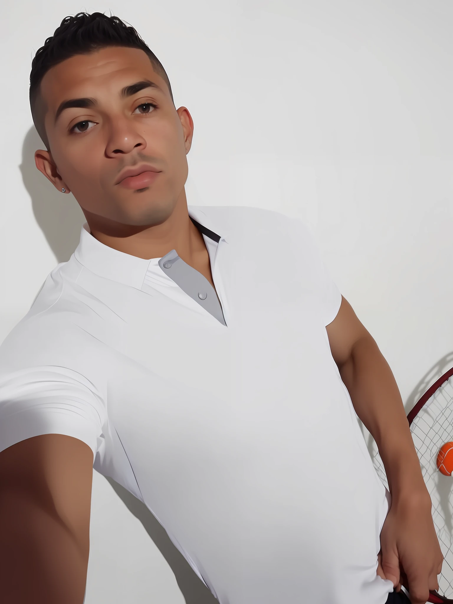 there is a man in a white shirt holding a tennis racket, 45 years old men, 4 0 years old man, (38 years old), 38 years old, 5 0 years old man, jose miguel roman frances, ronaldo luis nazario de lima, ronaldo nazario, daddy, victor maristane, ronaldo nazario fenomeno, caio santos