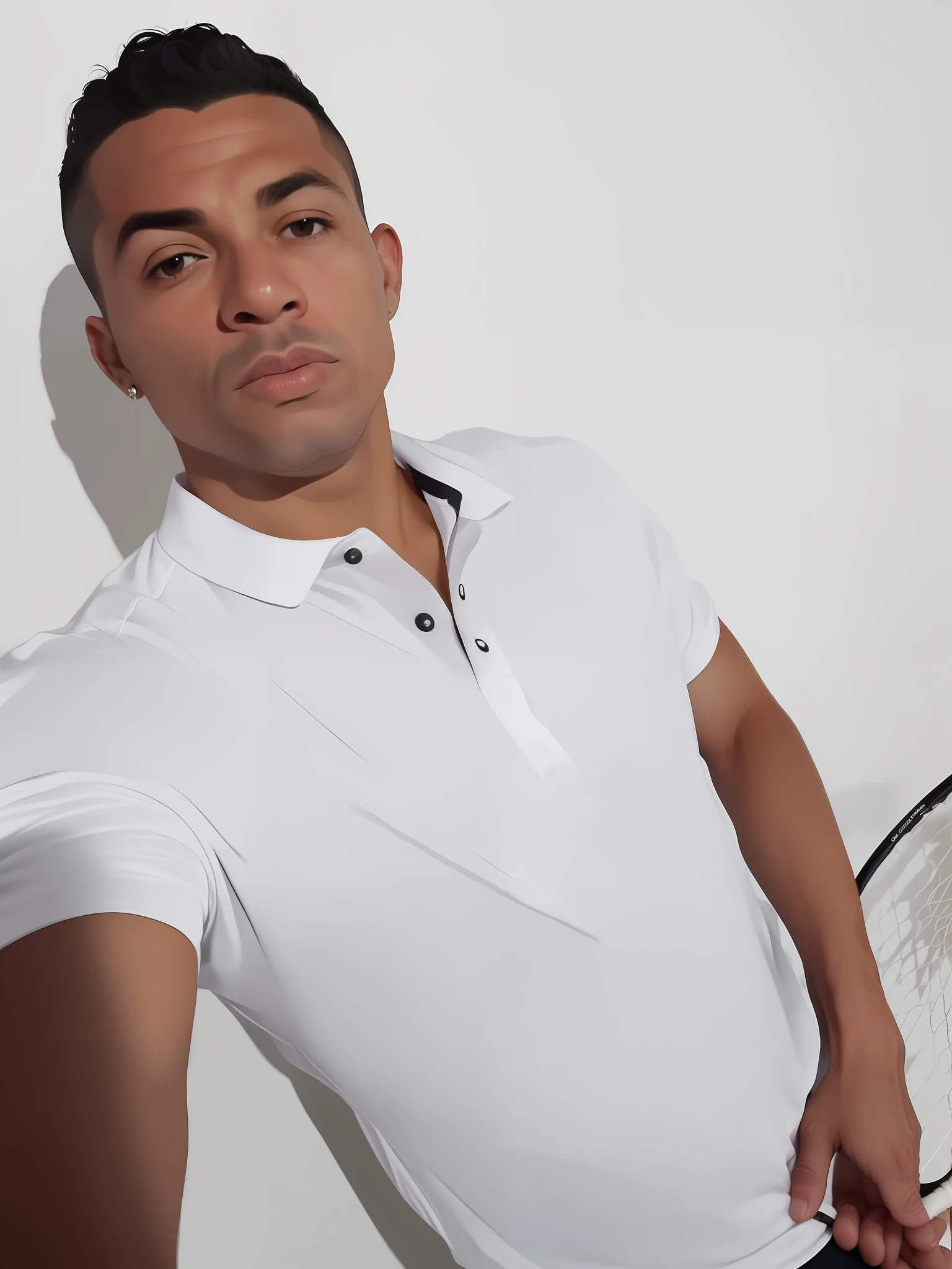 there is a man in a white shirt holding a tennis racket, 45 years old men, 4 0 years old man, (38 years old), 38 years old, 5 0 years old man, jose miguel roman frances, ronaldo luis nazario de lima, ronaldo nazario, daddy, victor maristane, ronaldo nazario fenomeno, caio santos
