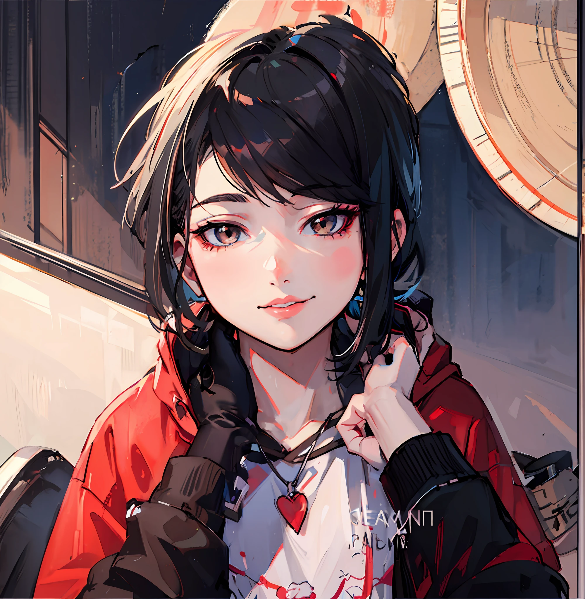semi-realistic anime style, in an anime style, anime style portrait, urban girl fanart, clean detailed anime style, realistic anime art style, makoto shinkai (apex legends), anime realism style, realistic anime art style, anime style, anime style character, young realistic anime girl, anime style illustration, long and loose black hair