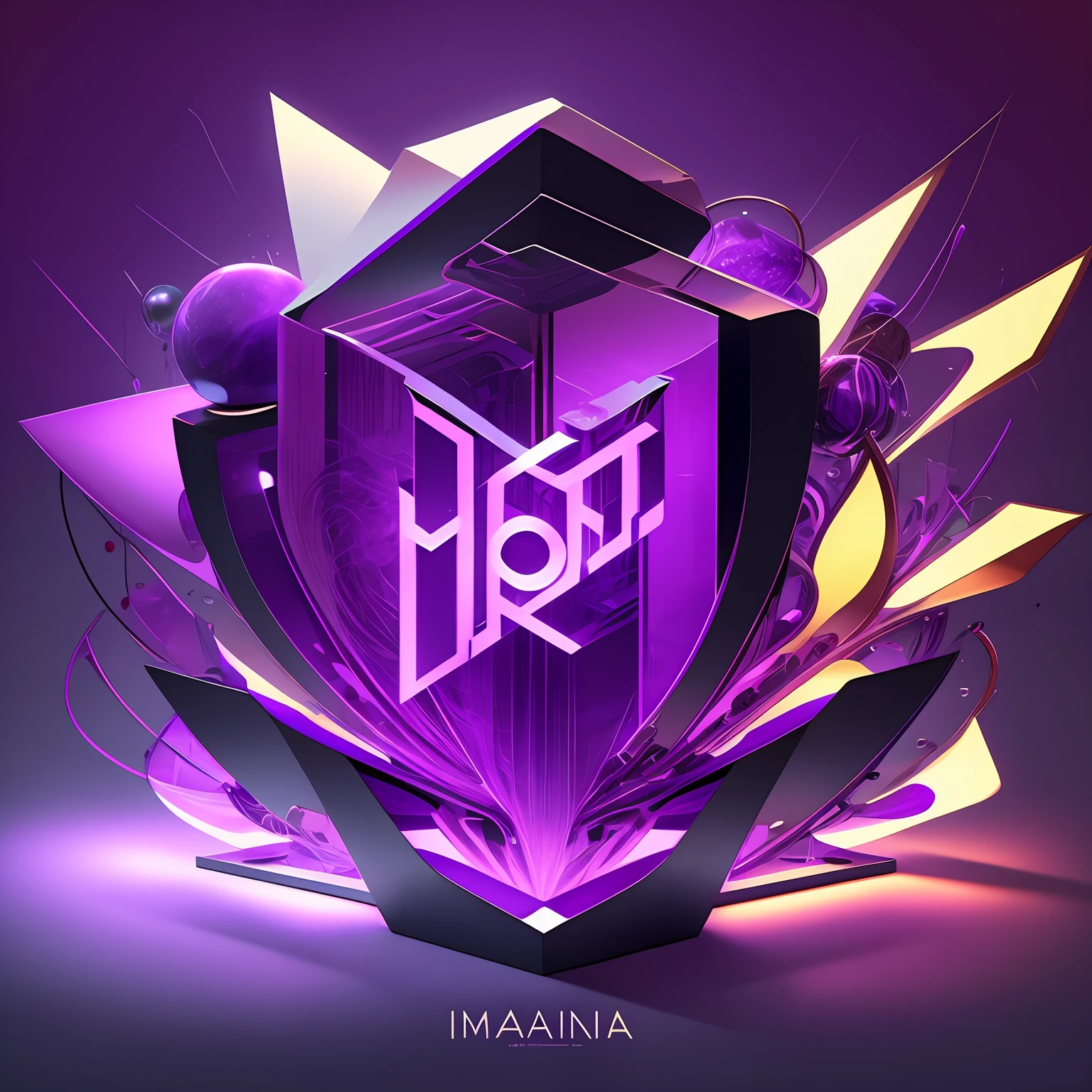 Generate logo for [ImaginaFX] brand. Include the following elements:

Icon: [stylized lamp] in [purple], positioned in the [top right corner].
Typography: [modern], with the word [Imagina] in [bold] on the left and [FX] aligned below in [thin font]. Text in [black].
Style: [elegant and contemporary], conveying [creativity and innovation] --auto
