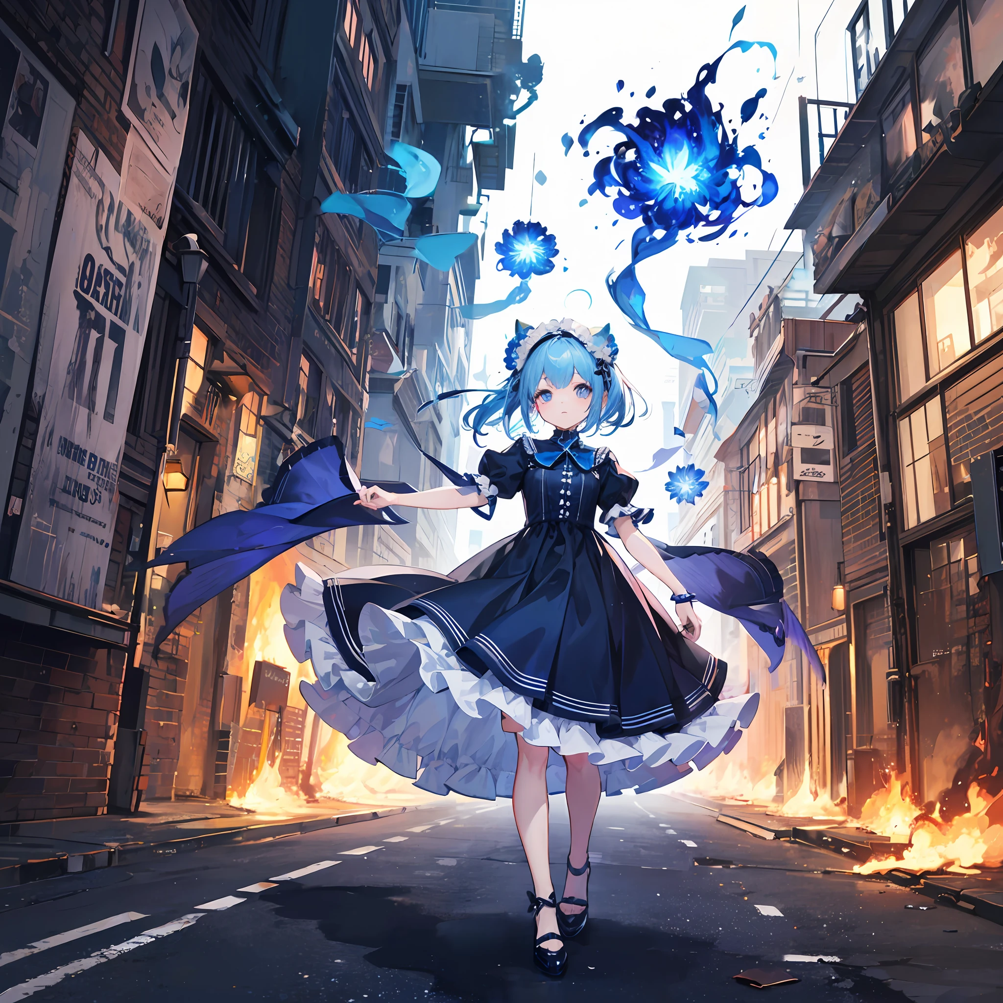 Magic, magic surrounding, blue mist, fantasy
