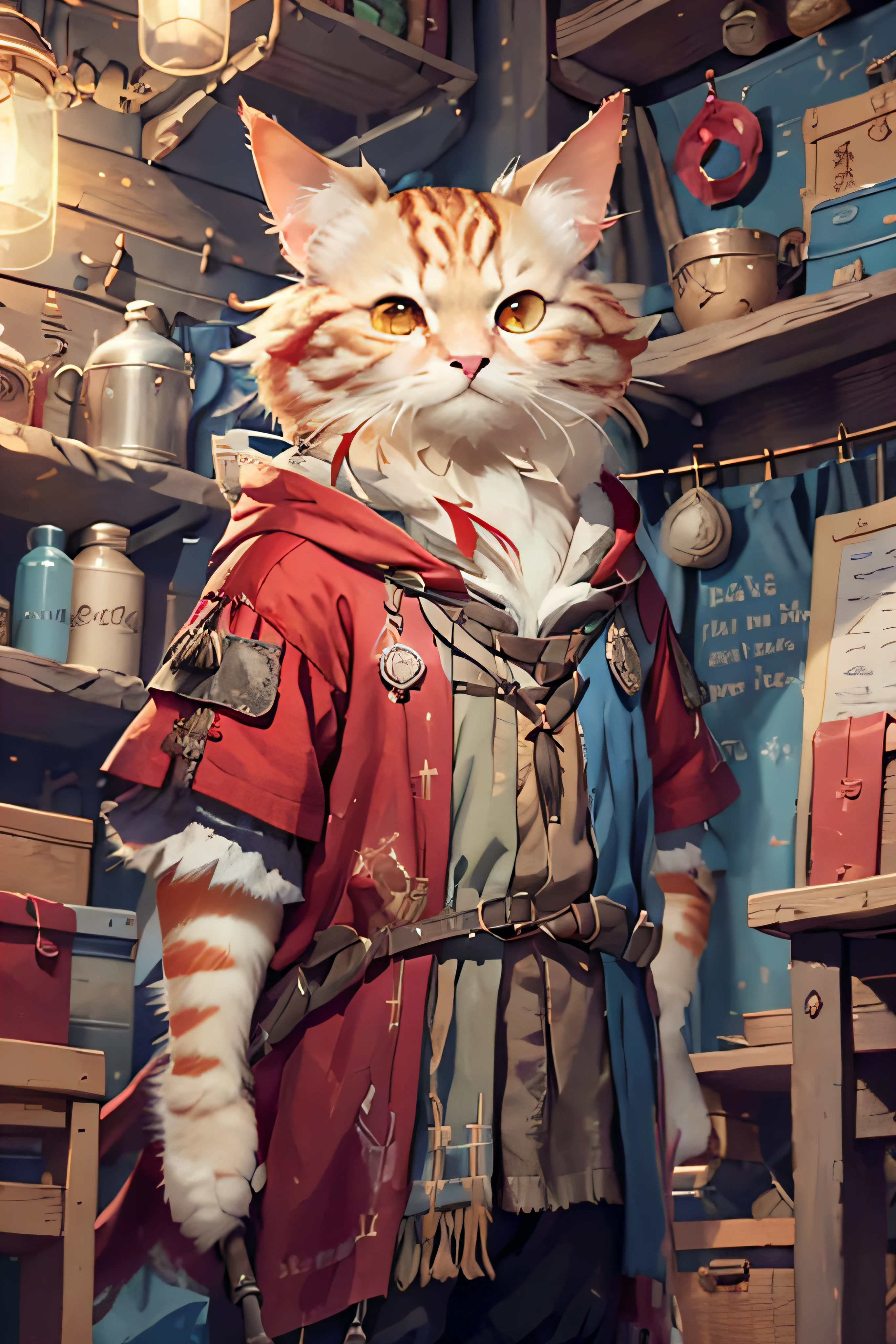 c4ttitude red, wearing wizard outfit