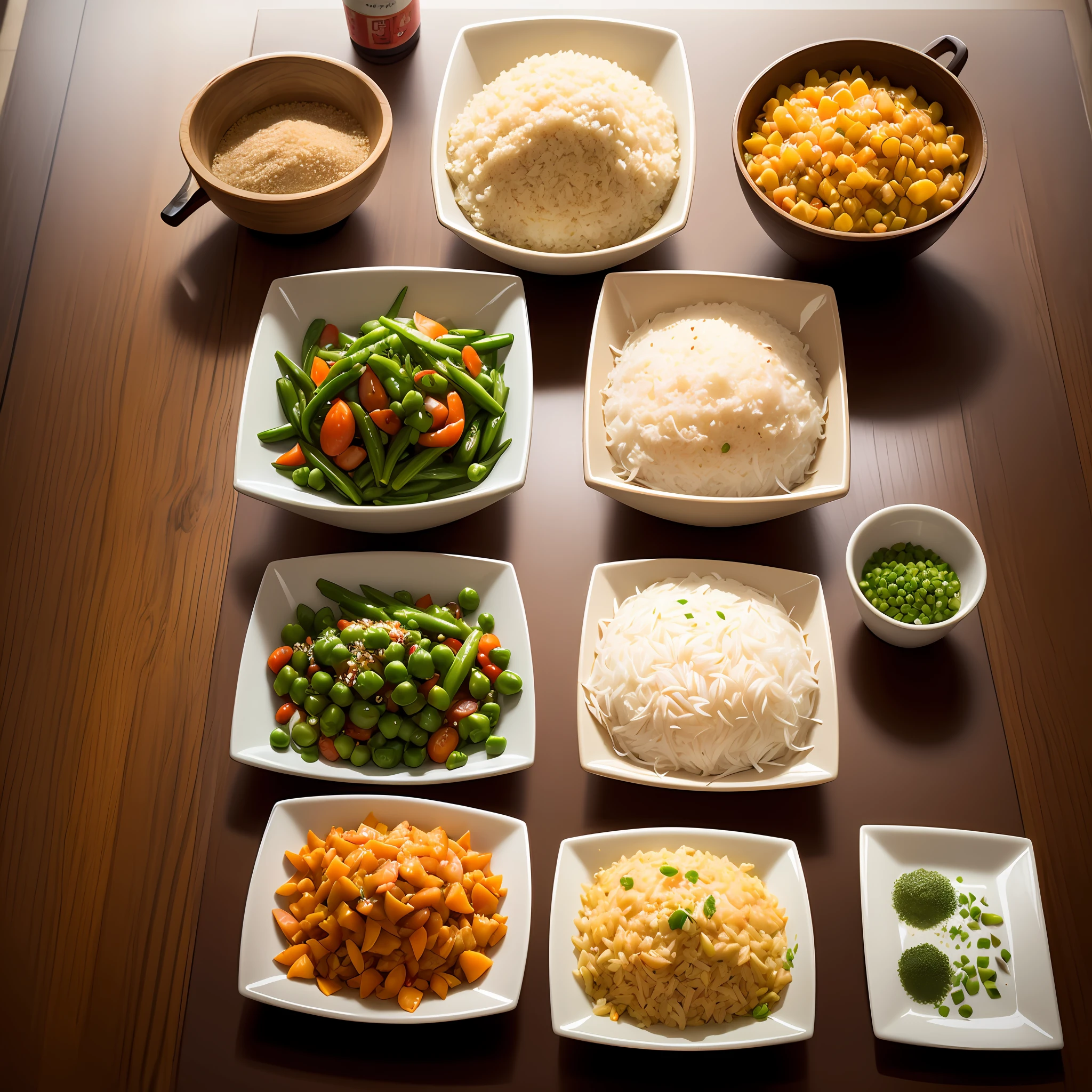 Fried rice is a common Chinese cooking dish that uses rice as the main ingredient, stir-fried and seasoned.
The process of making fried rice is relatively simple, but there is a lot of room for variation in cooking techniques and choice of ingredients. Generally speaking, the basic step of fried rice is to first cook and let the rice cool, then sauté the seasoning and ingredients, and finally stir-fry the rice together with the fried ingredients.
The ingredients for fried rice can be selected according to personal preference and taste, common are vegetables (such as carrots, peas, green beans, corn, etc.), meat (such as chicken, shrimp, ham, etc.), eggs, sausages, green onions, ginger, garlic, etc. Seasonings generally include salt, pepper, soy sauce, chicken essence, etc., which can be added in appropriate amounts according to personal taste.
The fried rice has a rich taste, and the rice will be slightly charred after stir-frying, giving off a unique aroma, and the combination of ingredients makes the fried rice taste richer. Fried rice can be enjoyed as a stand-alone staple or with other Chinese dishes.
Fried rice is a common dish in Chinese cuisine, whether cooked at home or served in restaurants, fried rice is a popular and classic dish. --auto