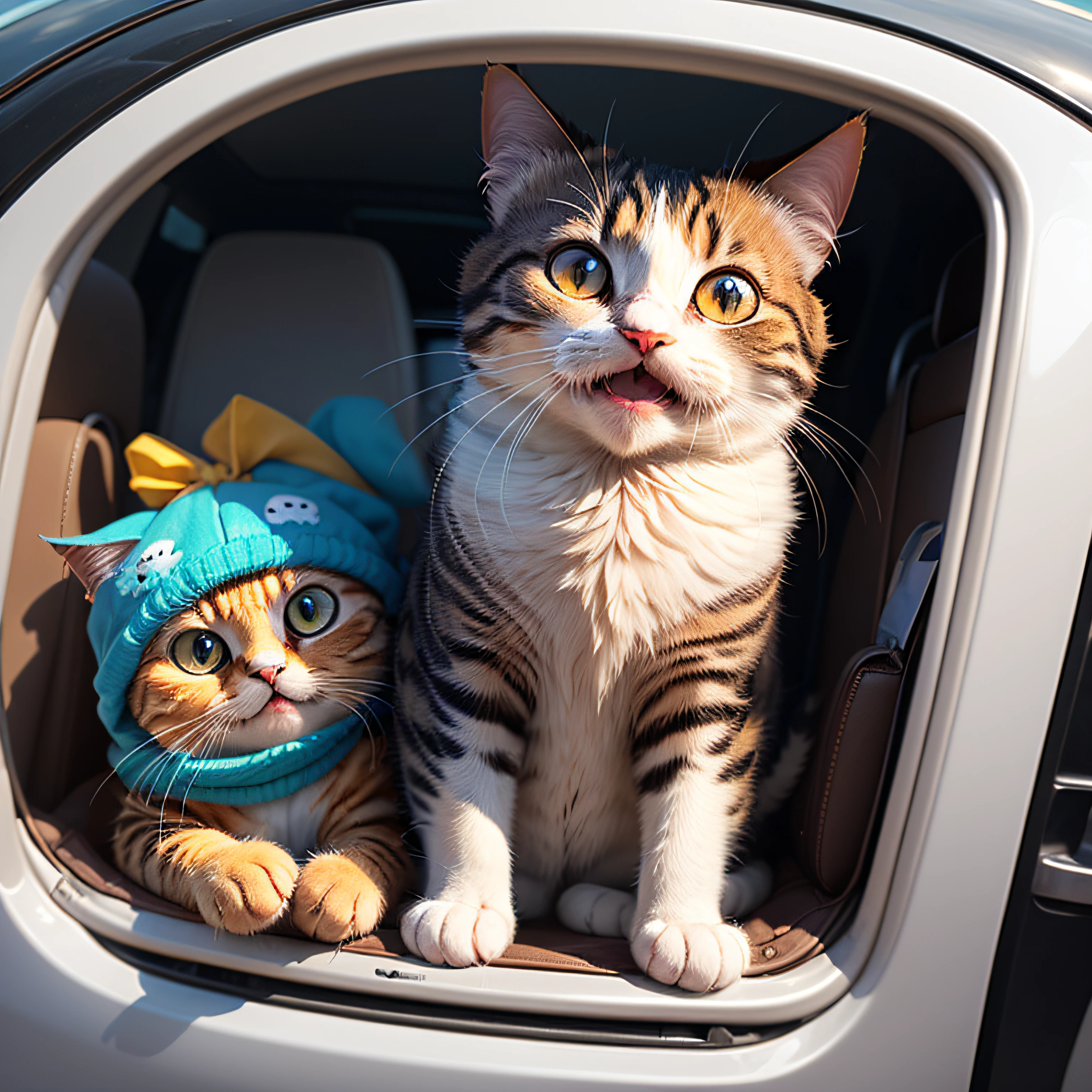 a happy cat sticker --auto