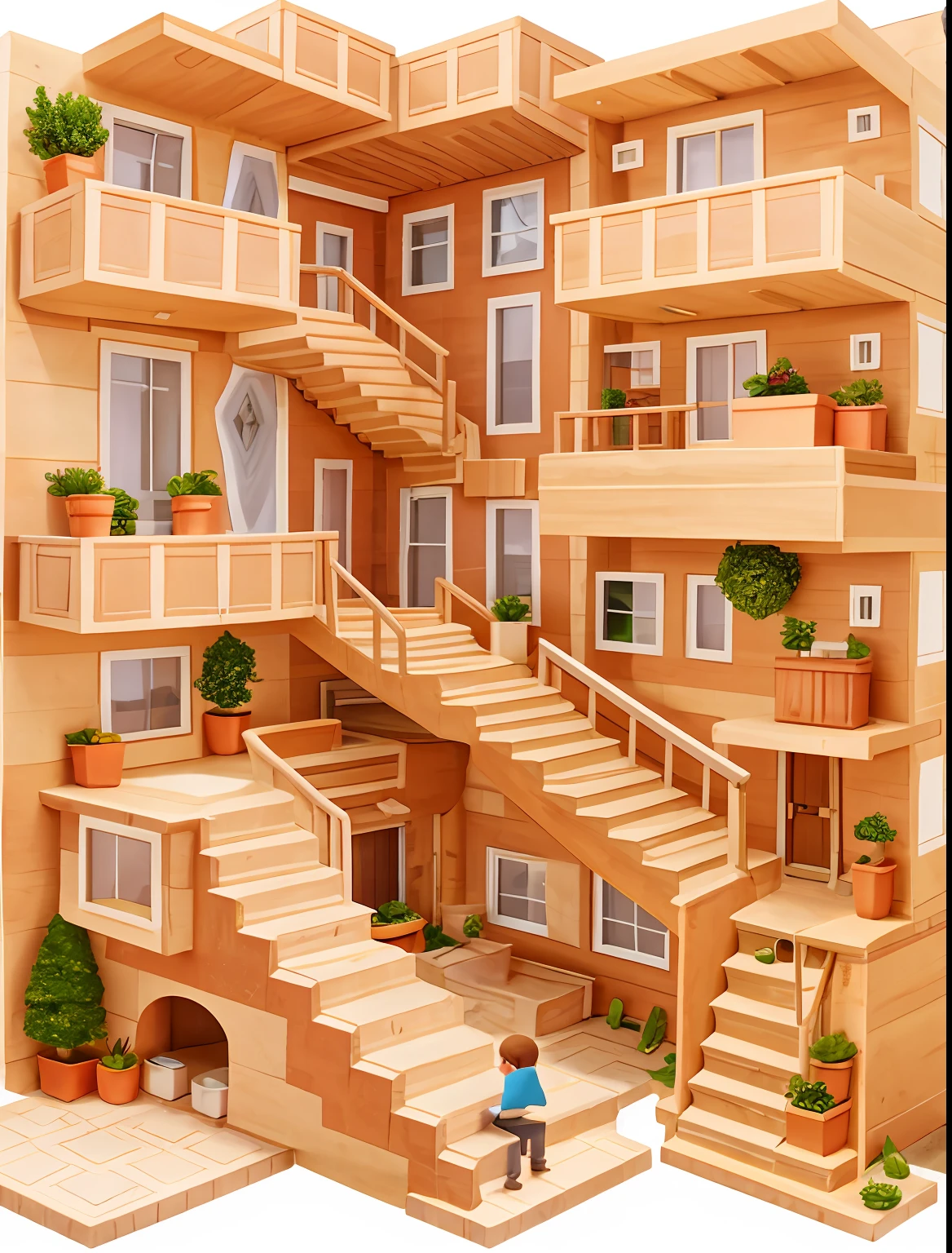 Buildings with stairs