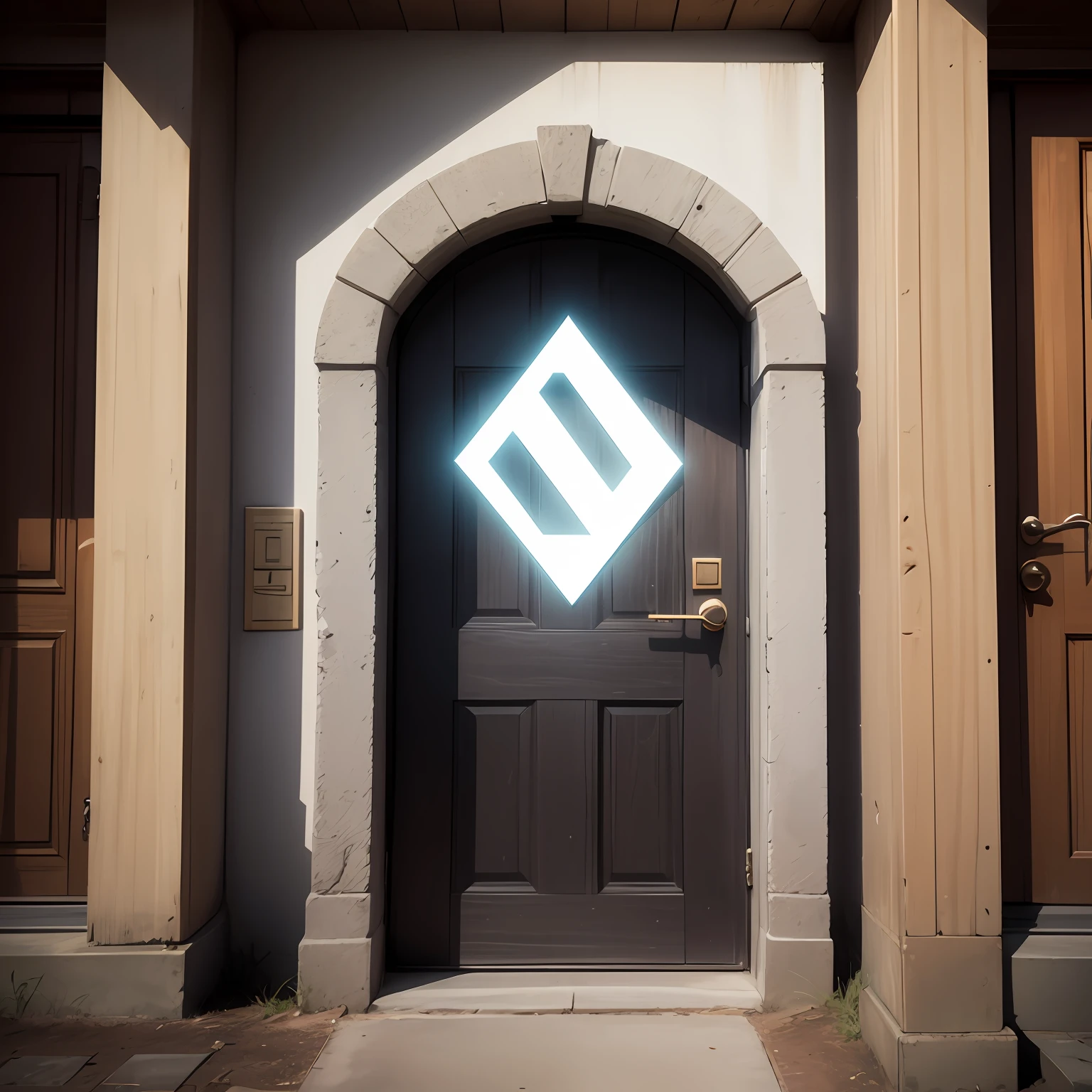 Create a minimalist logo of a mind door --auto