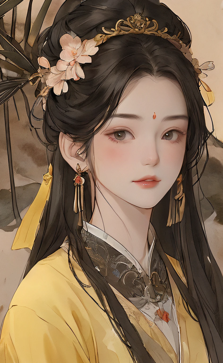 A girl, ancient Chinese costume, whole body, sunshine, clear face, clean white background, masterpiece, super detail, epic composition, ultra HD, high quality, extremely detailed, official art, uniform 8k wallpaper, super detail, 32k