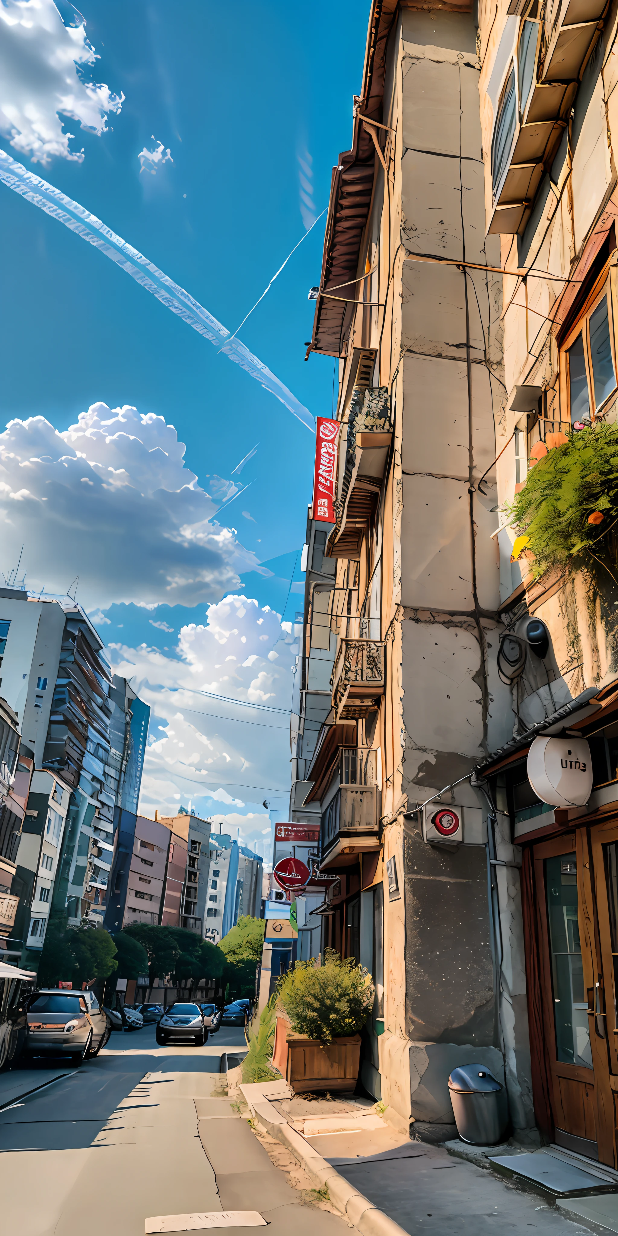 cocktailworld, no humans, scenery, summer,  sky, cloud,   blurry background, 
masterpiece, best quality, ultra detail,