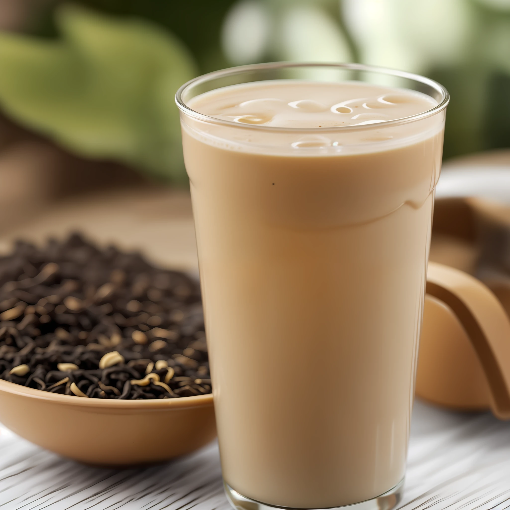 Milk tea is a drink made from a mixture of tea leaves, milk (or other dairy products), and sweeteners. It is a popular drink with a rich texture and a variety of taste options.
There are various variations in how milk tea is made, but the basic step is to steep or boil the tea leaves and then add milk or dairy products. Tea can be ordinary black, green or oolong tea, or special flavored tea, such as the black pearl used in bubble tea. After adding milk, sweeteners or seasonings such as syrup, honey, sweets, fruits, etc. can be added according to personal taste. Finally, stir the milk tea well and add ice cubes or foam (such as bubble milk tea).
Milk tea has a variety of flavor options, including classic black tea milk tea, green tea milk tea, bubble tea, etc., as well as various flavors of fruity milk tea and flower and fruit tea. The taste of milk tea is full, the mixture of tea aroma and milk creates a rich taste, and the addition of sweeteners makes milk tea more sweet and delicious.
Milk tea is a popular drink, both as a snack or afternoon tea option, and as a thirst quenching drink. In Asia and elsewhere, milk tea shops often serve as social places and leisure places where people can enjoy milk tea, parties and mingle. In recent years, milk tea has been increasing in popularity worldwide and has become one of the favorite drinks for many people.