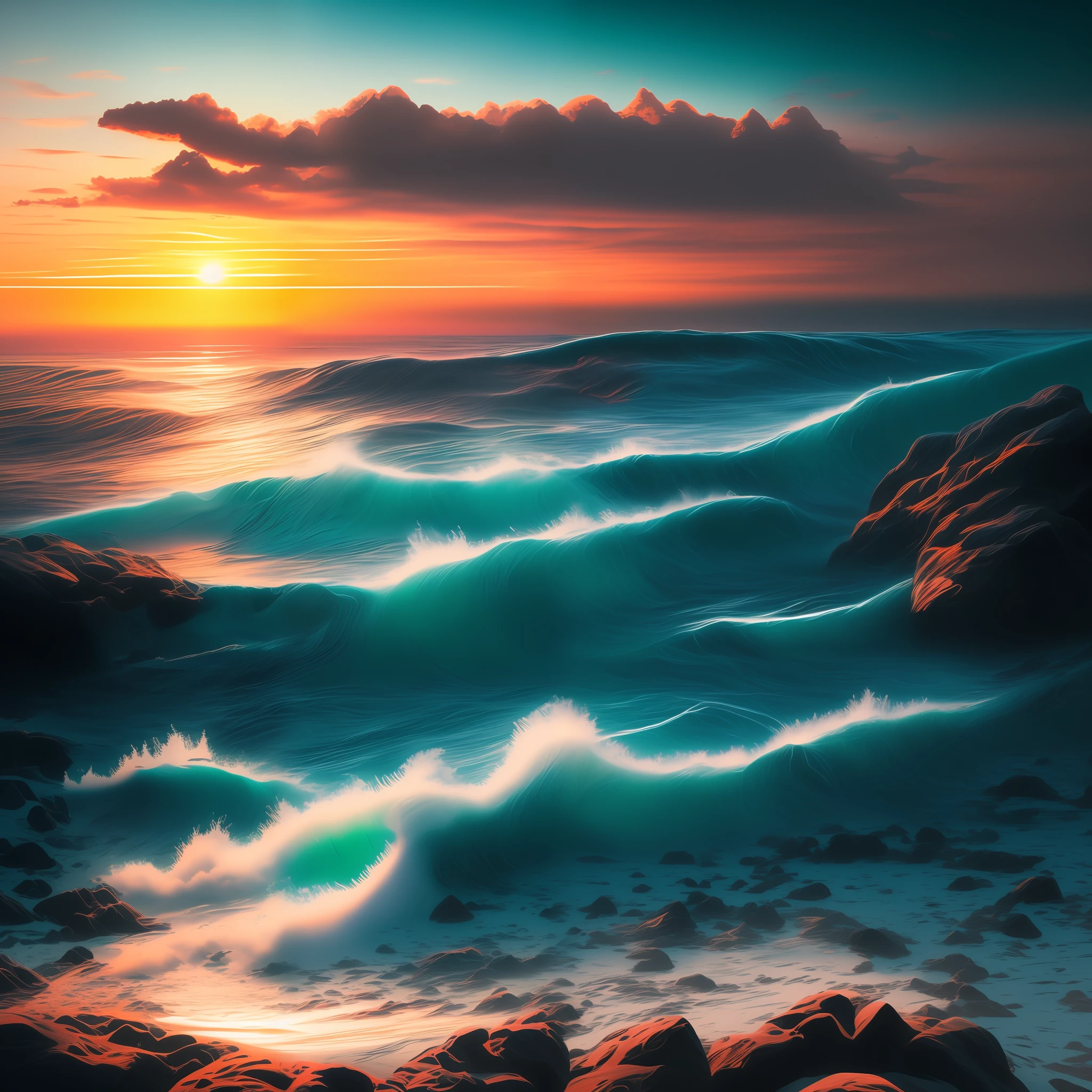 Red is mixed with purple and orange, and it is as beautiful as a nebula and as beautiful as the setting sun