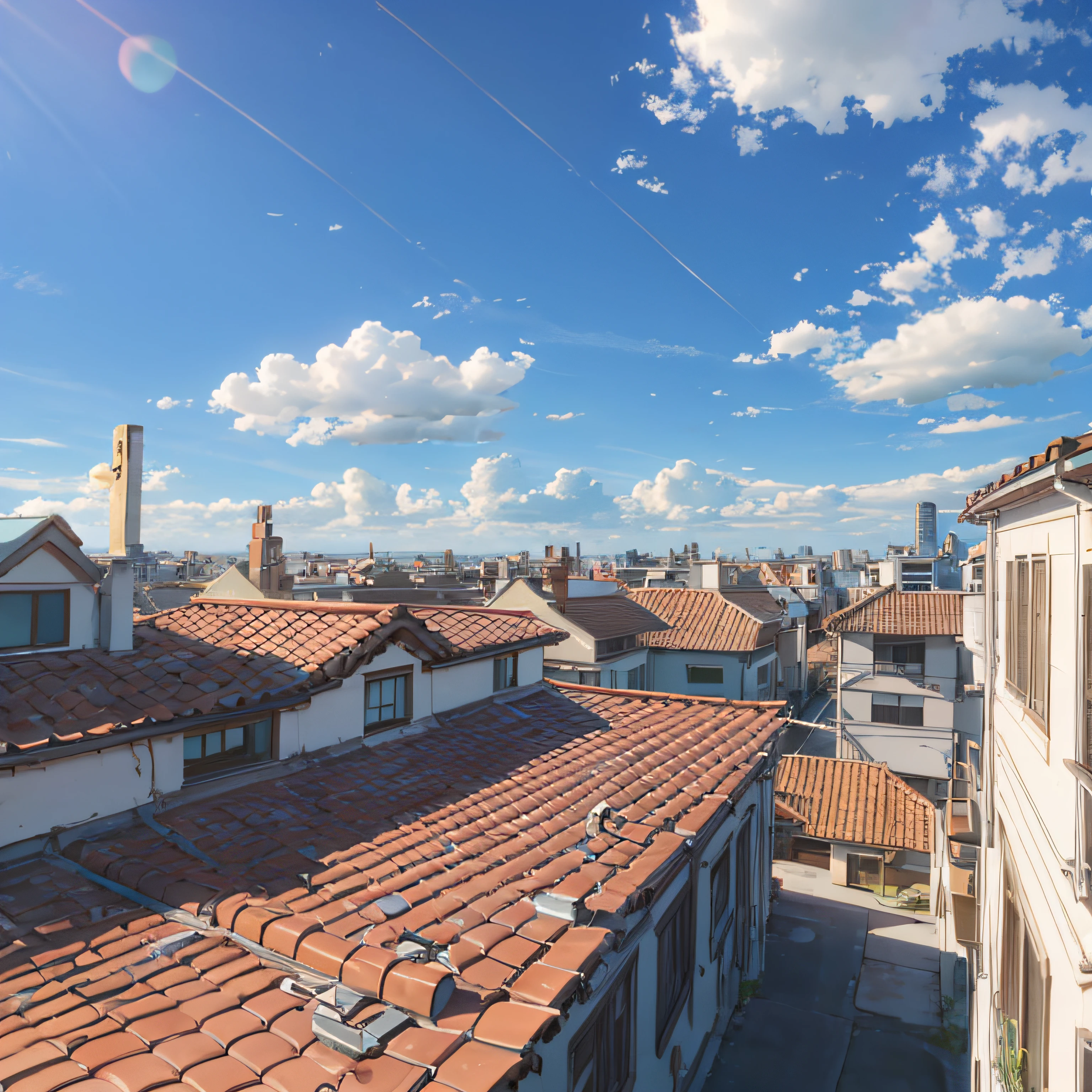 Blue sky rooftop --auto