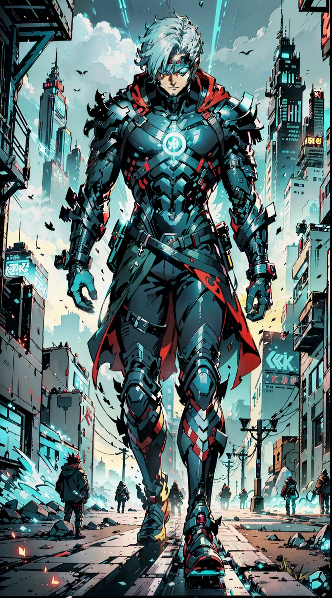 (8K anime:1.2),an epic starring a man with teleportation powers,(epic animation style), with incredible visual effects,(futuristic background),an exciting story. (male protagonist,superpower:teleportation,forward animation,extraordinary fx,futuristic backdrop)