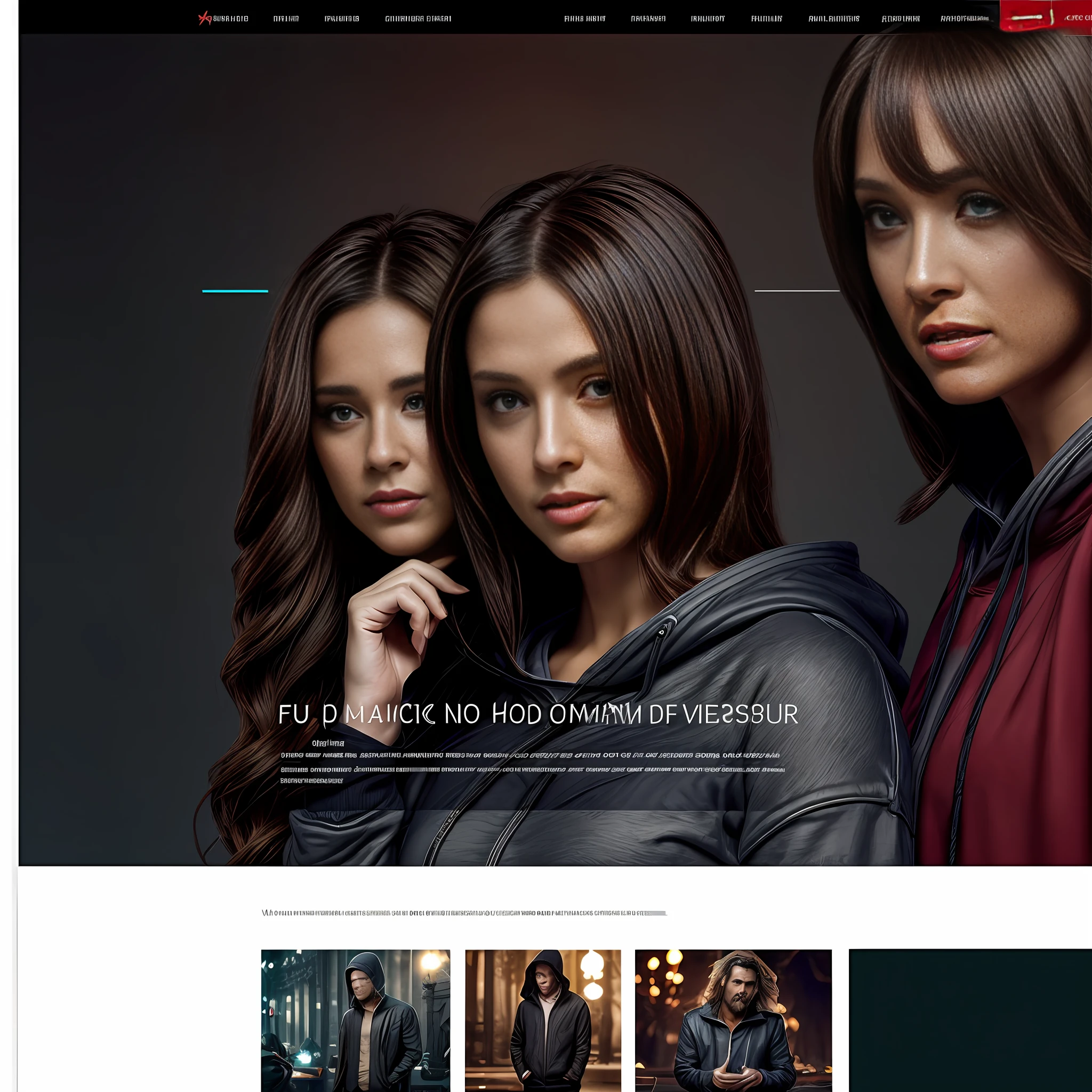 fullpage website of product hoddies ecommerce ux ui photorrealistic, cinematic, masterpiece, 4k