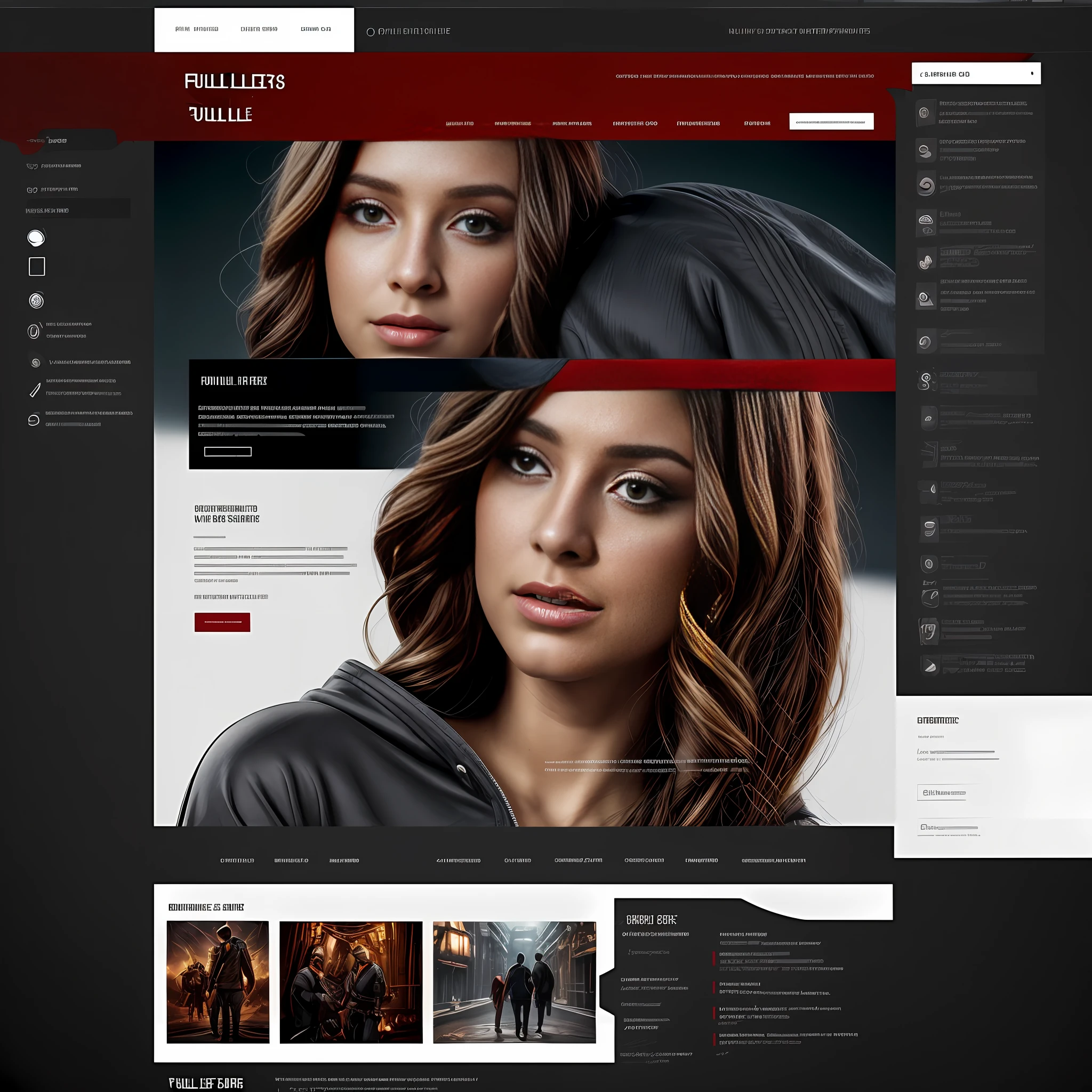 fullpage website of product hoddies ecommerce ux ui photorrealistic, cinematic, masterpiece, 4k