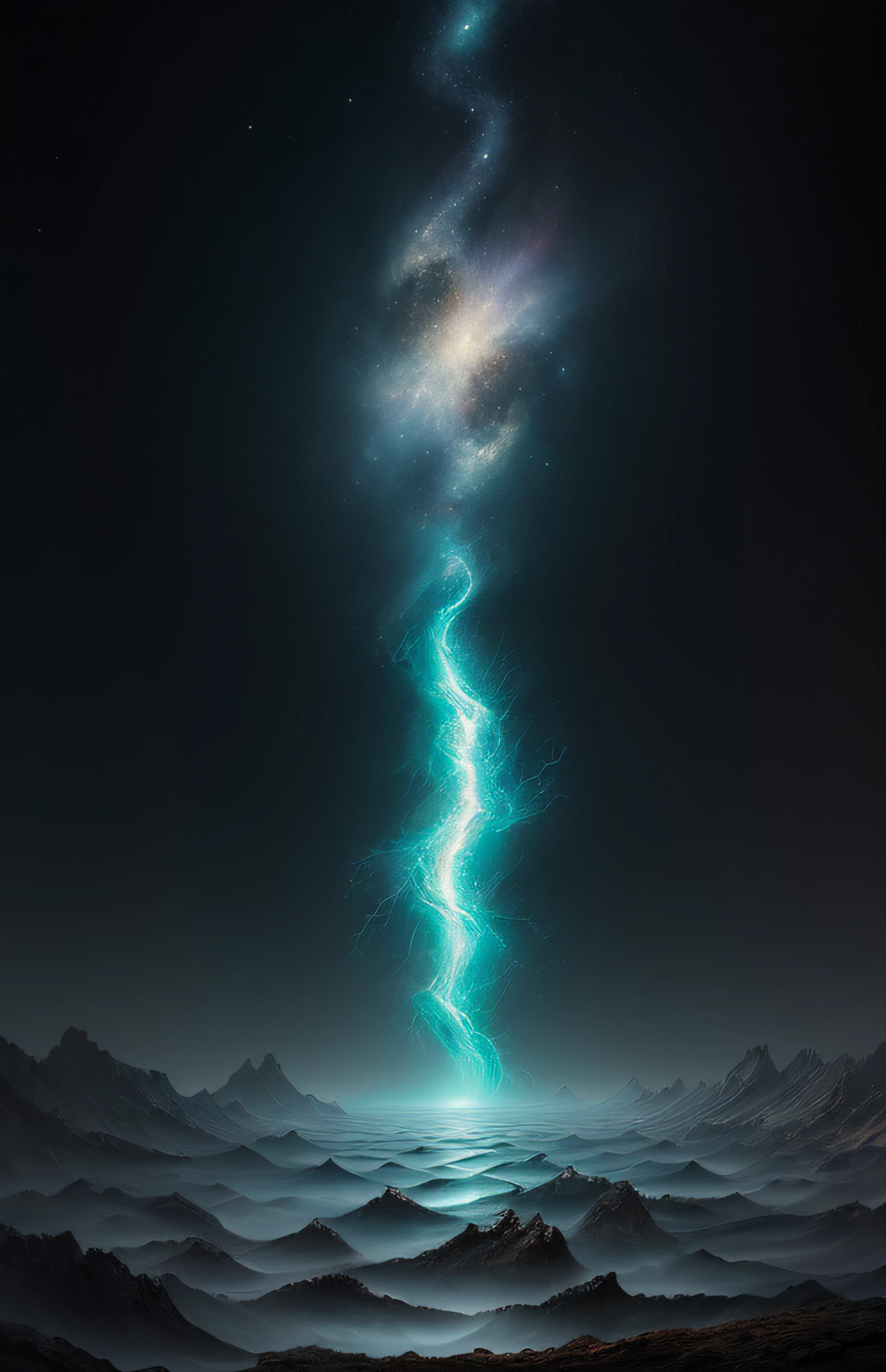 ((best quality)), ((masterpiece)), edge of chaos, (morphing reality:0.7), standing in a miraculous surreal landscape, floating islands, ethereal vortex, unbelievable fantastical creatures, masterpiece quality, mysteries of universe, whirlpool of energy, magical phenomenon, illusionary balance, ultra detailed, absurdres, composition, scale, perspective, scenery, light, color, texture, beauty, wonder, 8k, official art