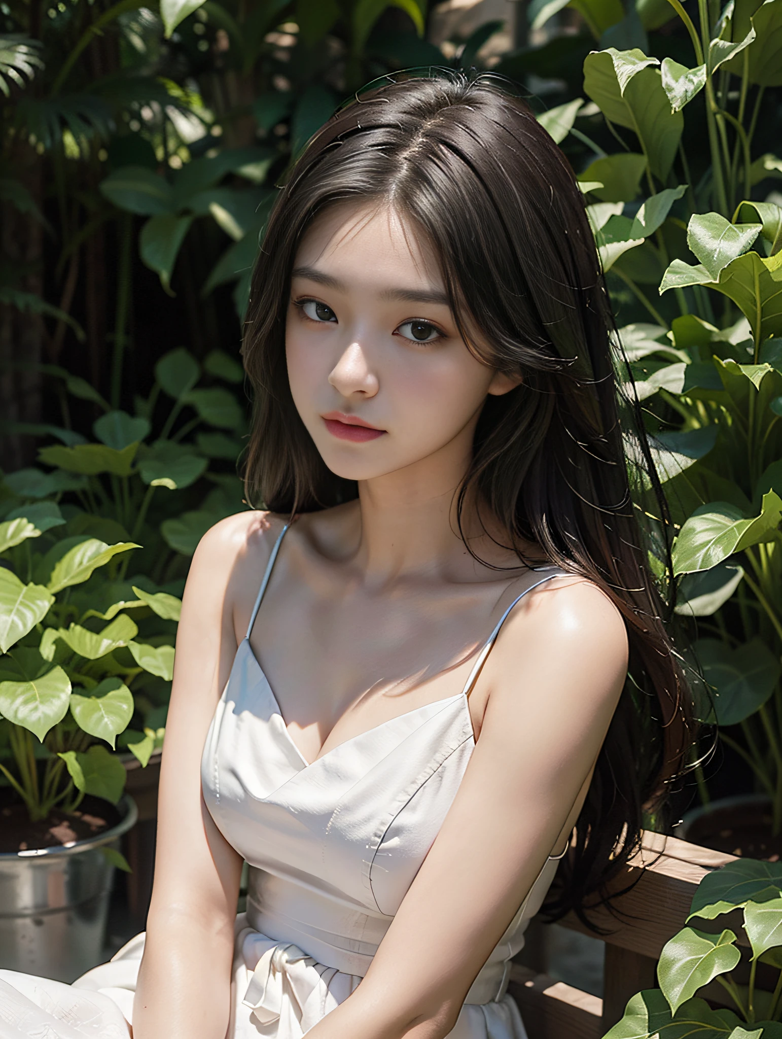 there is a woman sitting in a tub in the woods, a young asian woman, young asian girl, young asian woman, shot on canon eos r5, shot on canon eos r 5, beautiful young korean woman, an asian woman, soft portrait shot 8 k, beautiful young asian woman, shot on leica sl2, gorgeous young korean woman, asian girl