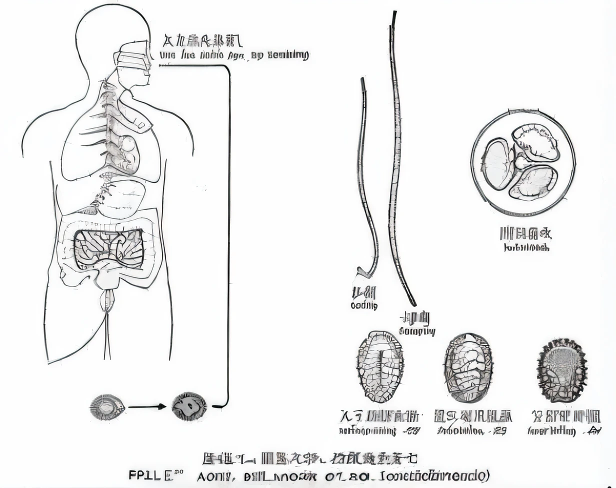 diagram of the human body with different organs and their functions, illustration], detailed scientific diagram, life cycle, biological illustrations, umbrakinesis, medical diagram, [bioluminescense, scientific diagram, larvae, scientific illustration, medical depiction, membrane pregnancy sac, an illustration, chinese, lugubrious, oozing bile ), a human, an elderly