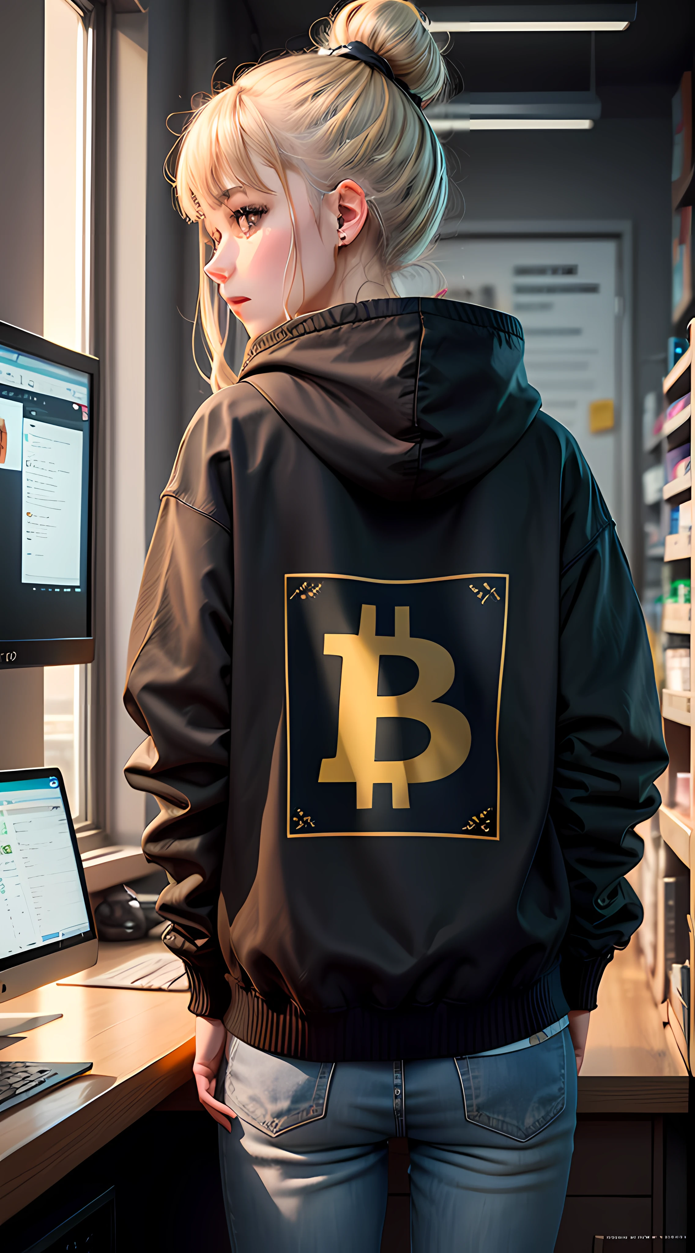 bitcoin, full resolution, computer, dark, sweatshirt --auto