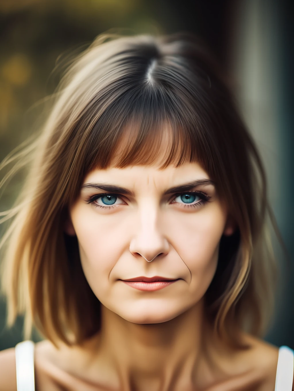 An extreme close up photography of a stunning beautiful woman in the style of Sophie Calle