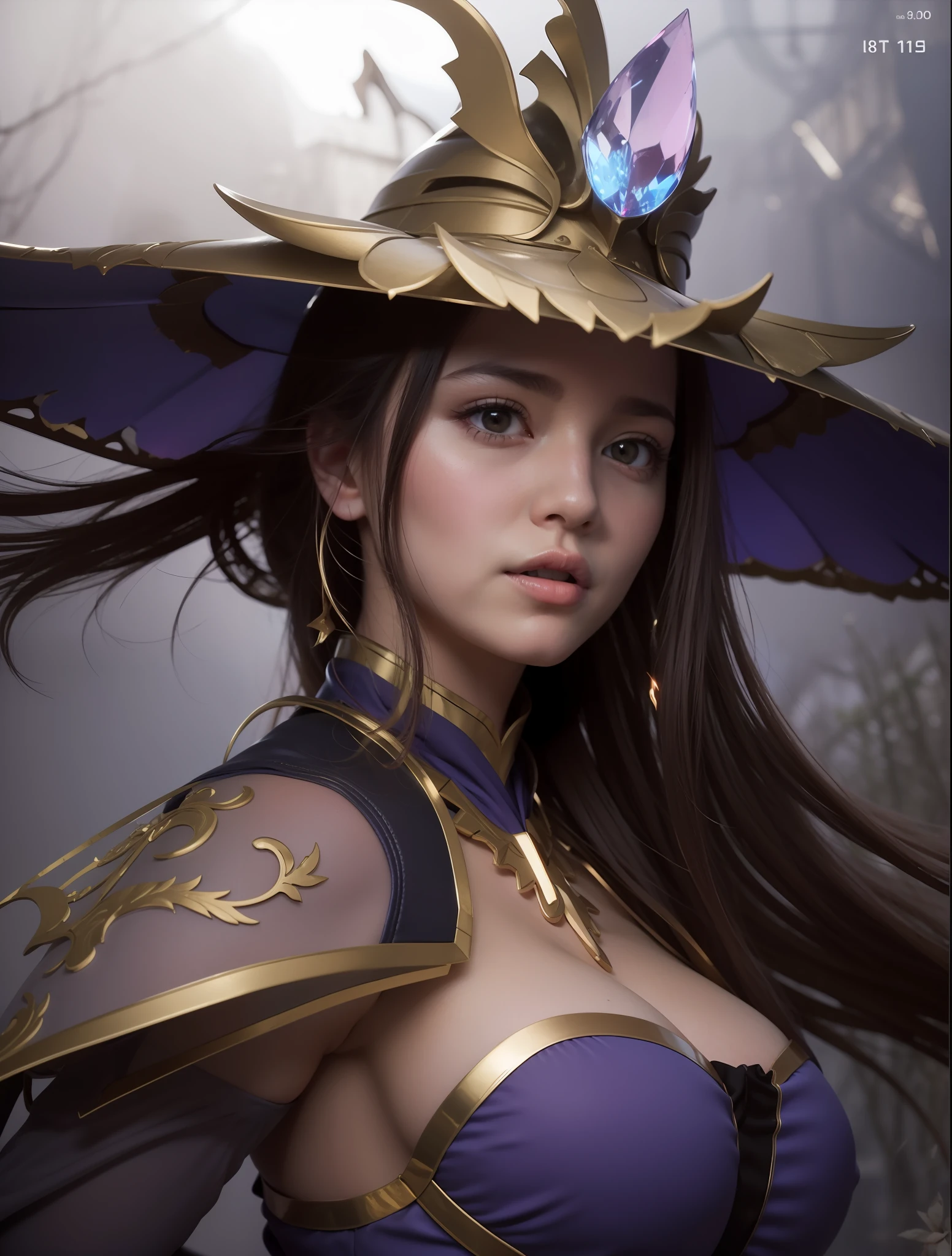 ultra detail, masterpiece, best quality, one woman, (very detailed),(RAW photo, best quality),(realistic, photorealistic:1.3),high definition, opening your mouth lightly, ultra-detailed complex 3D rendering of face, (big breasts: 8.8), (highly detailed skin: 1.2), (exposure: 1.1), beautiful caucasian woman with big ass full soft breasts and white skin, dynamic angle, mystical expression, fire glow effect, fantasy background, rim lighting, side light, cinematic light, ultra high definition, 8k, detailed skin texture, detailed gem armor texture, detailed face, intricate details, super detailed, bright , (realistic), ((woman with naked big breast)), ((huge boob)).